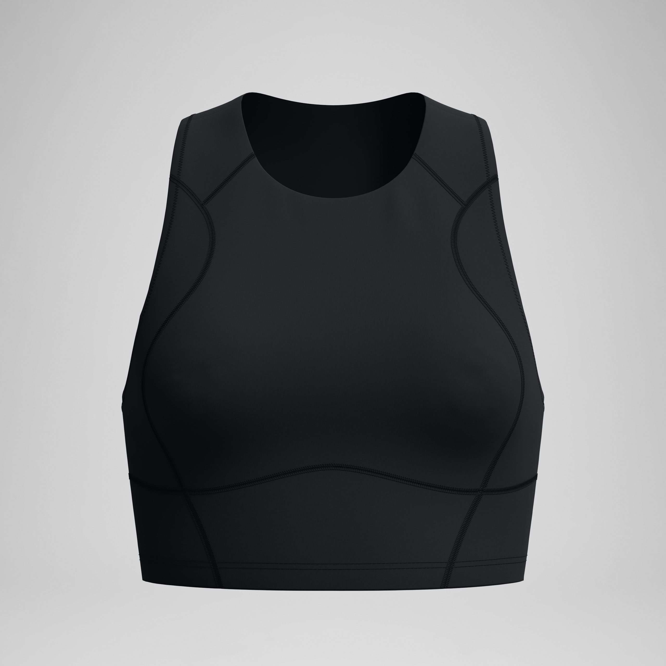 Women's Ocean Flex Crop Top Black - Image 4