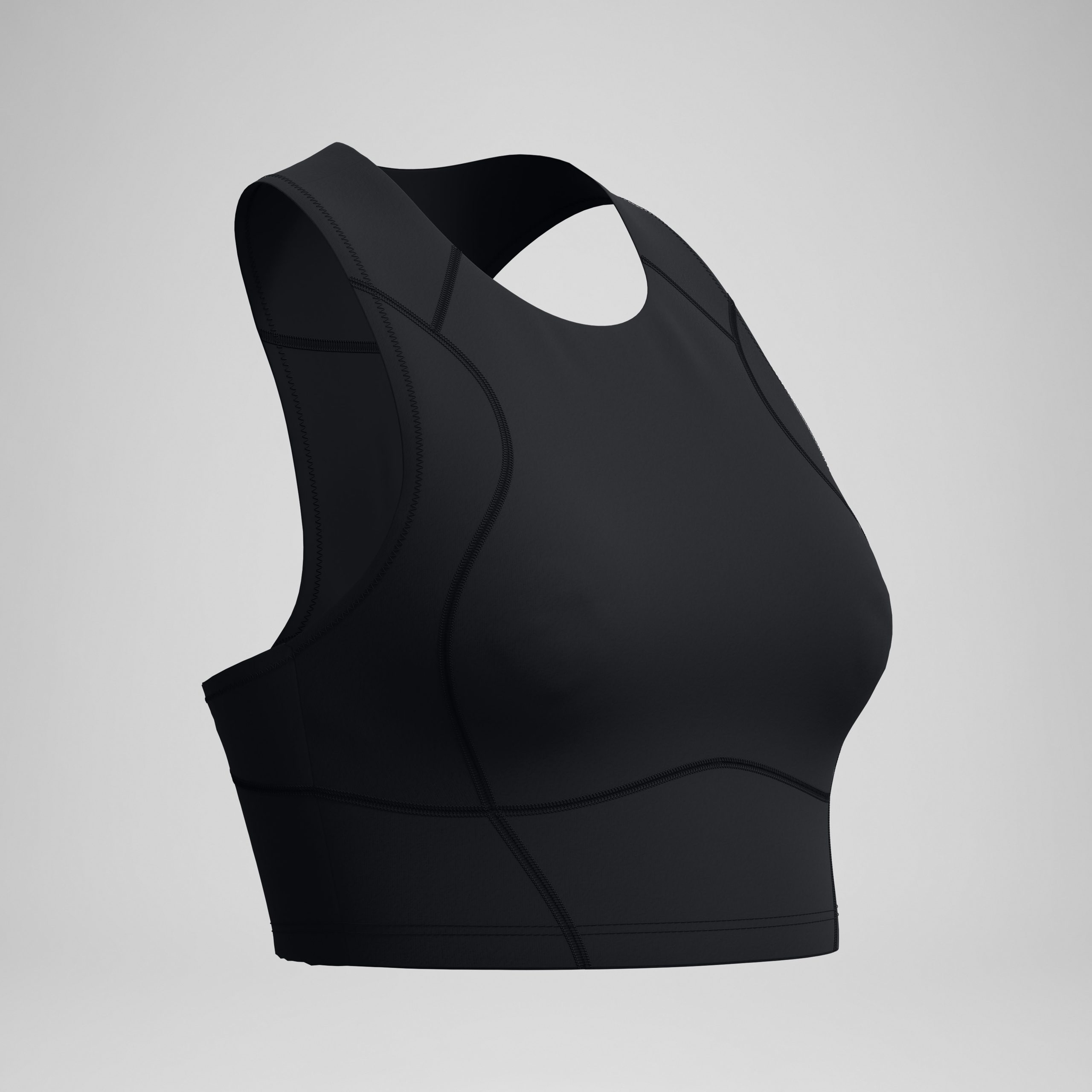 Women's Ocean Flex Crop Top Black - Image 5