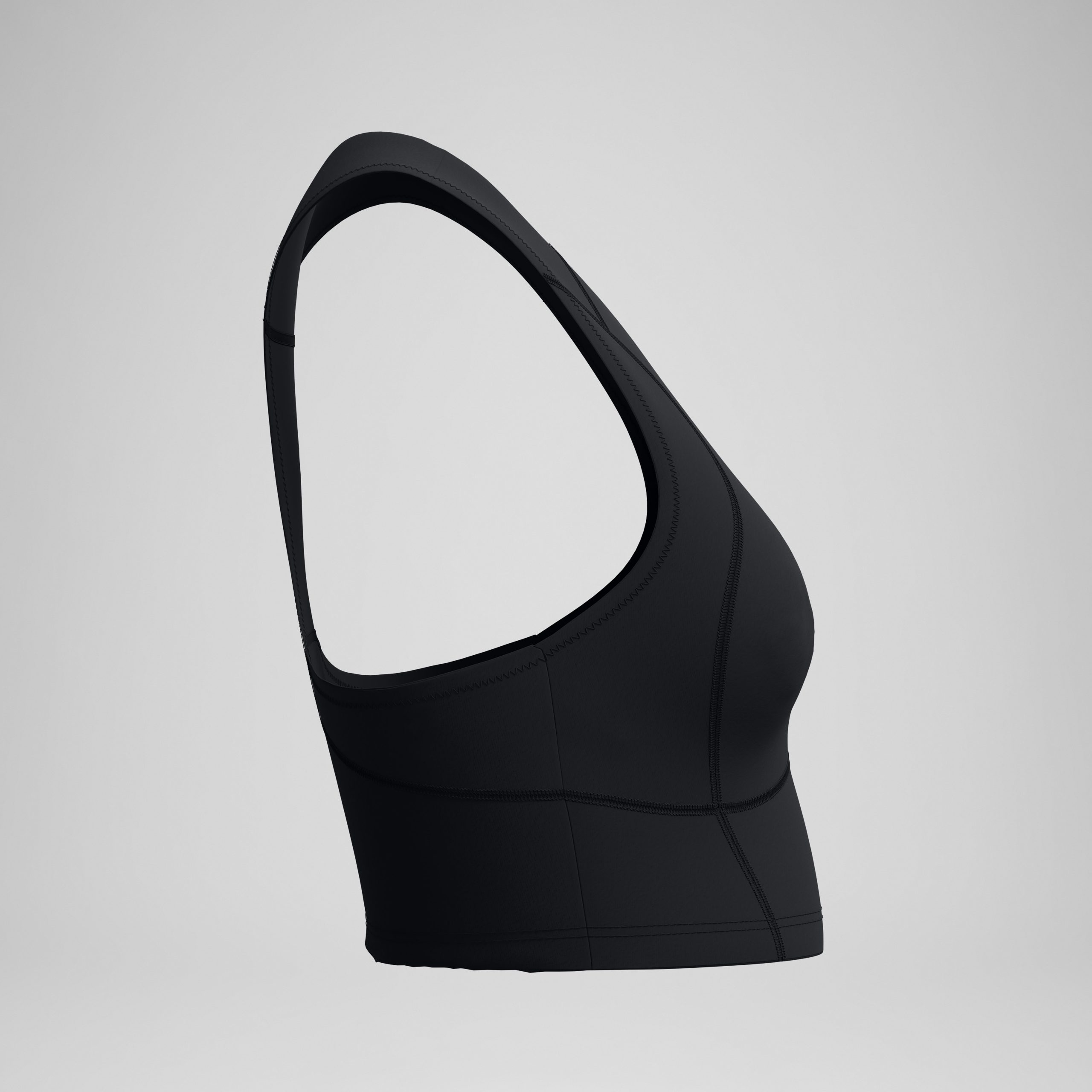 Women's Ocean Flex Crop Top Black - Image 6
