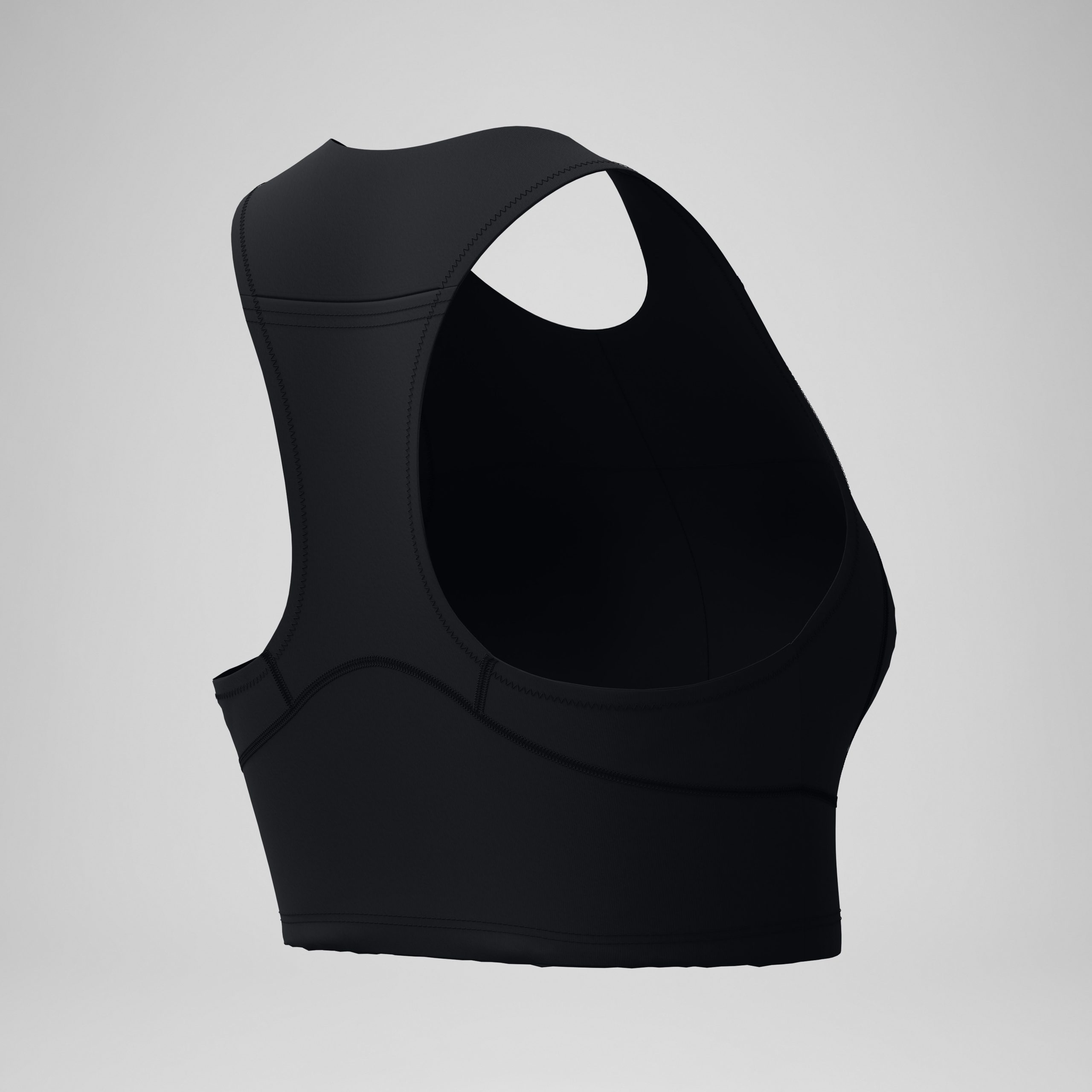 Women's Ocean Flex Crop Top Black - Image 7