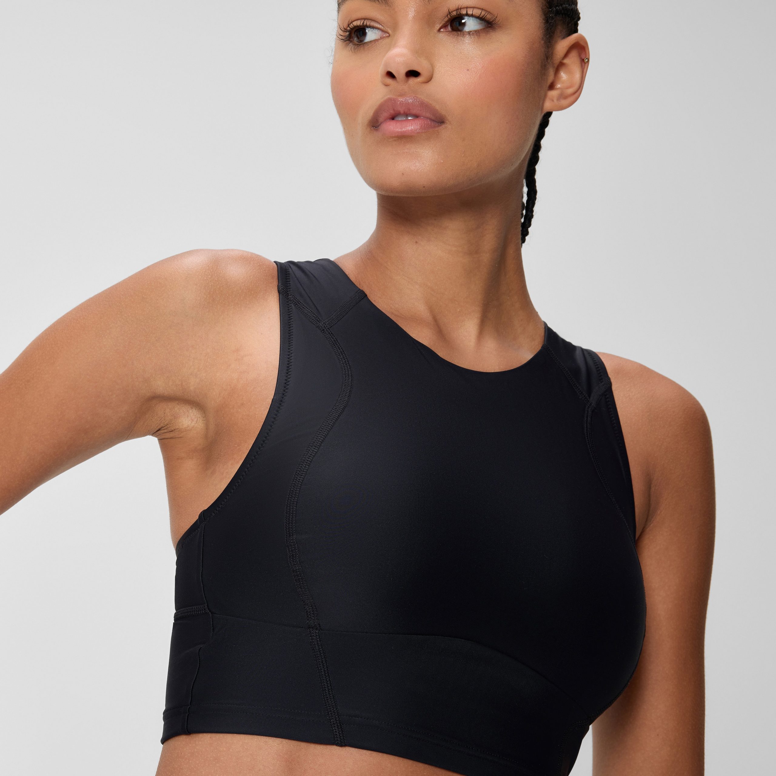 Women's Ocean Flex Crop Top Black - Image 9