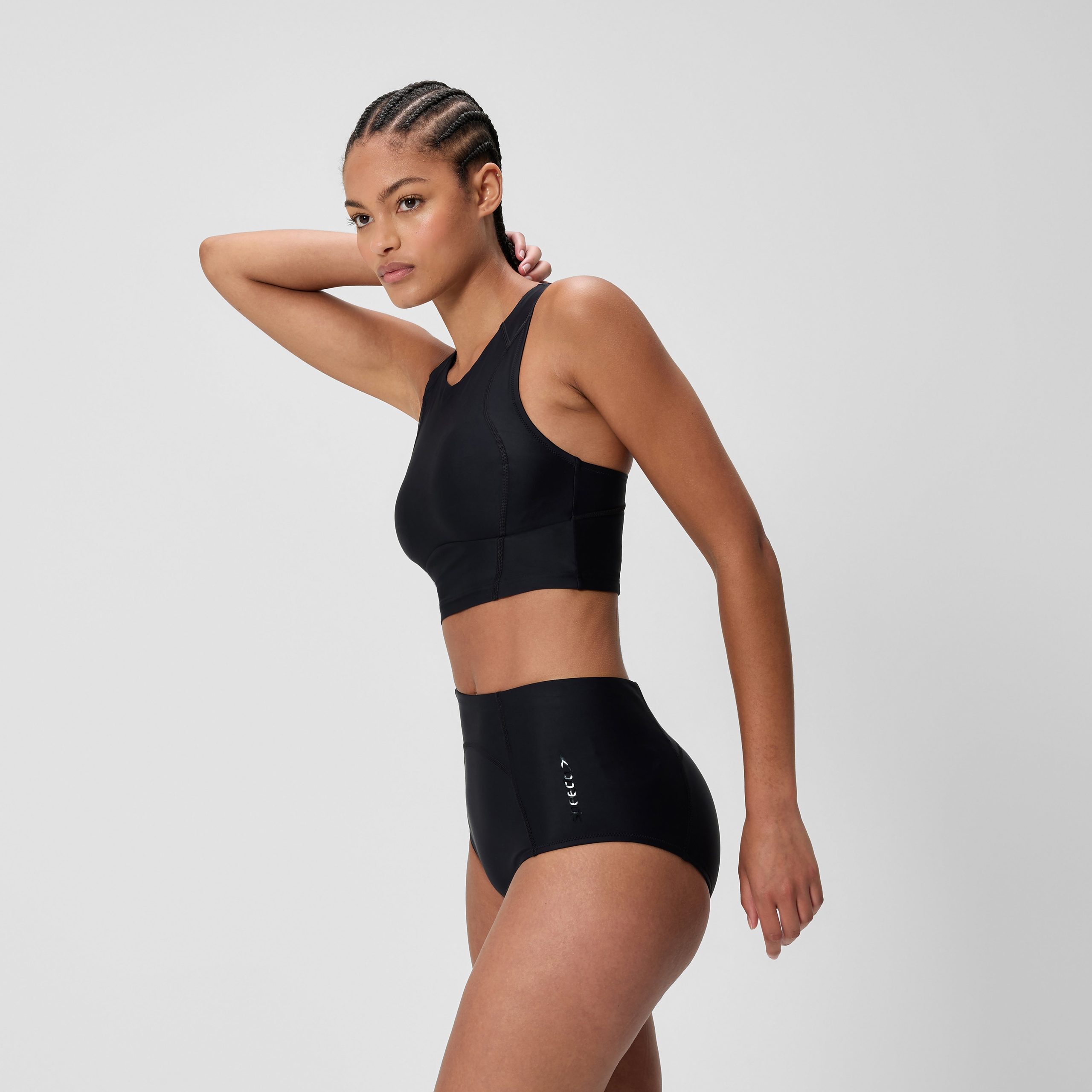 Women's Ocean Flex Boyleg Bottom Black - Image 2