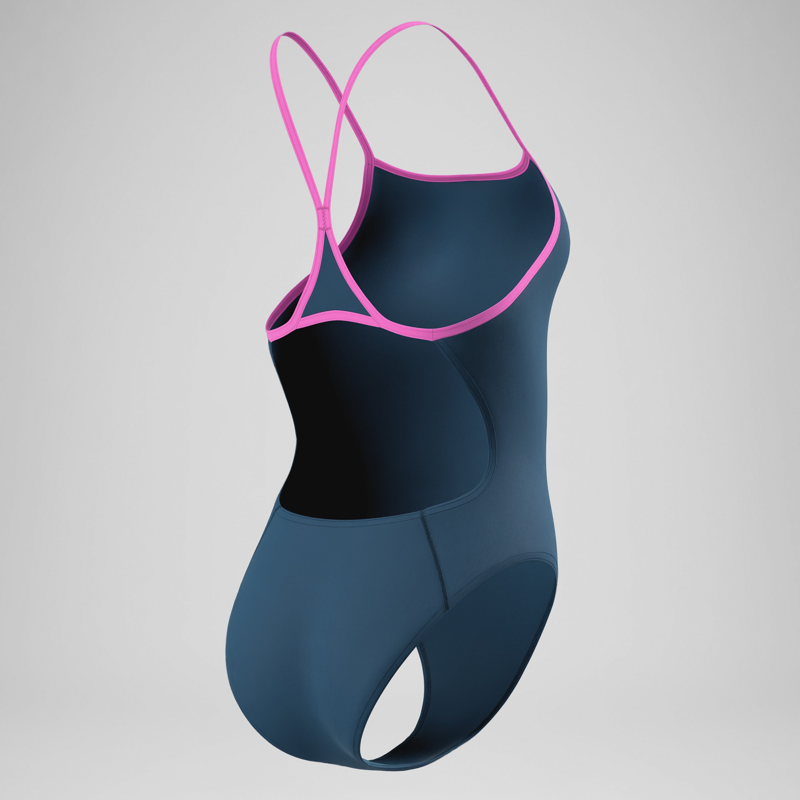 Women's Club Training Turnback One Piece Blue/Pink - Image 7