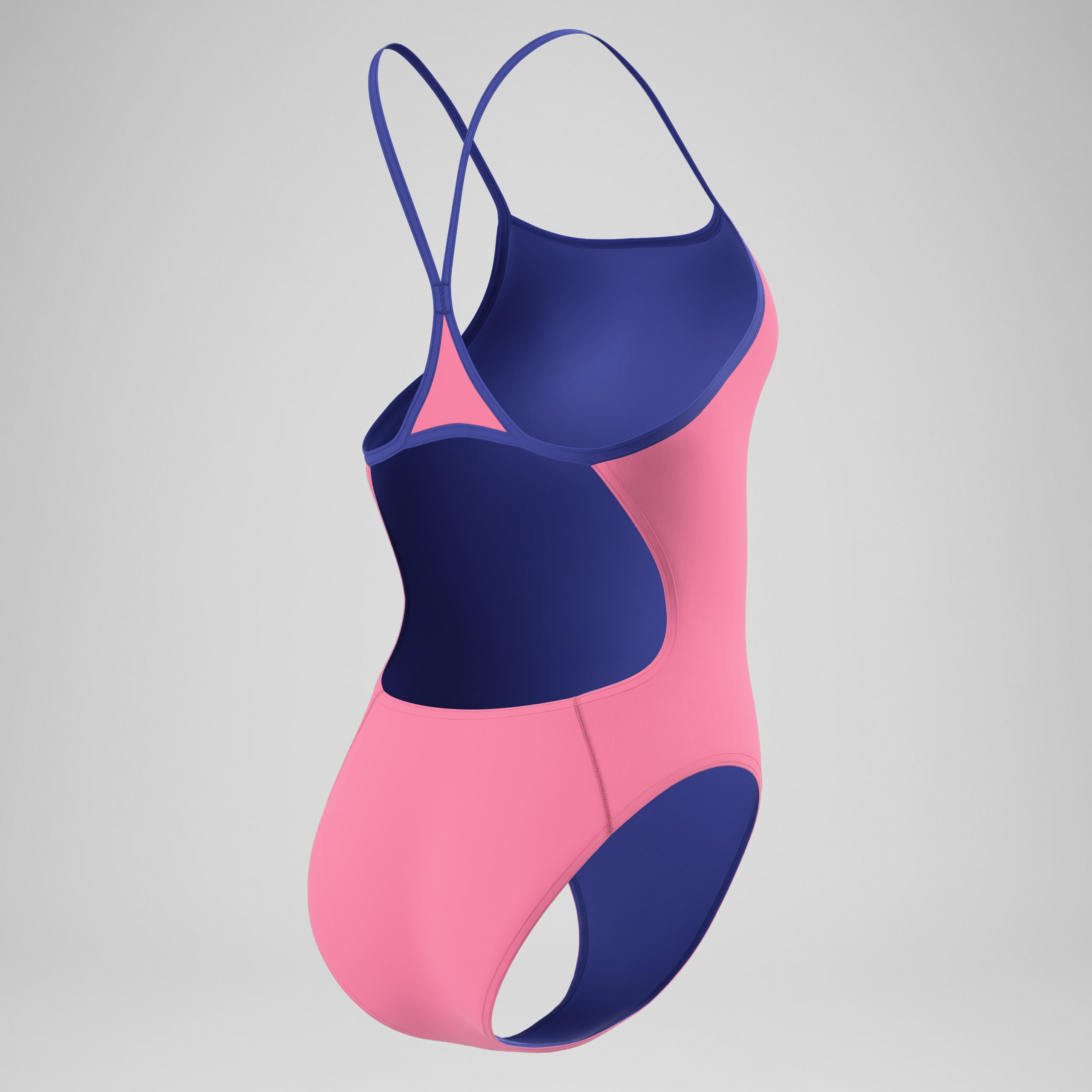 Women's Club Training Turnback One Piece Pink/Blue - Image 7