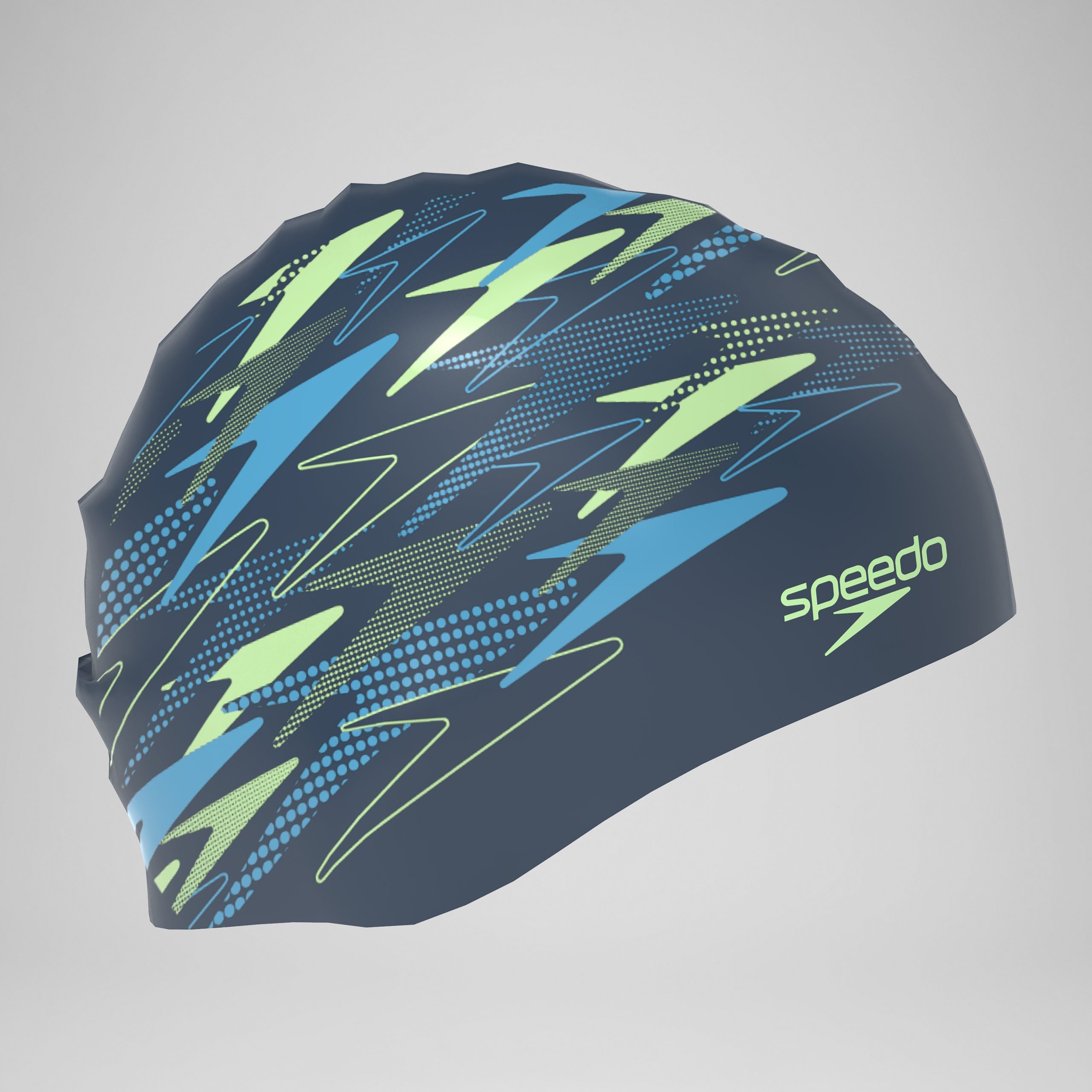 Adult Printed Silicone One Cap Teal/Blue - Image 2