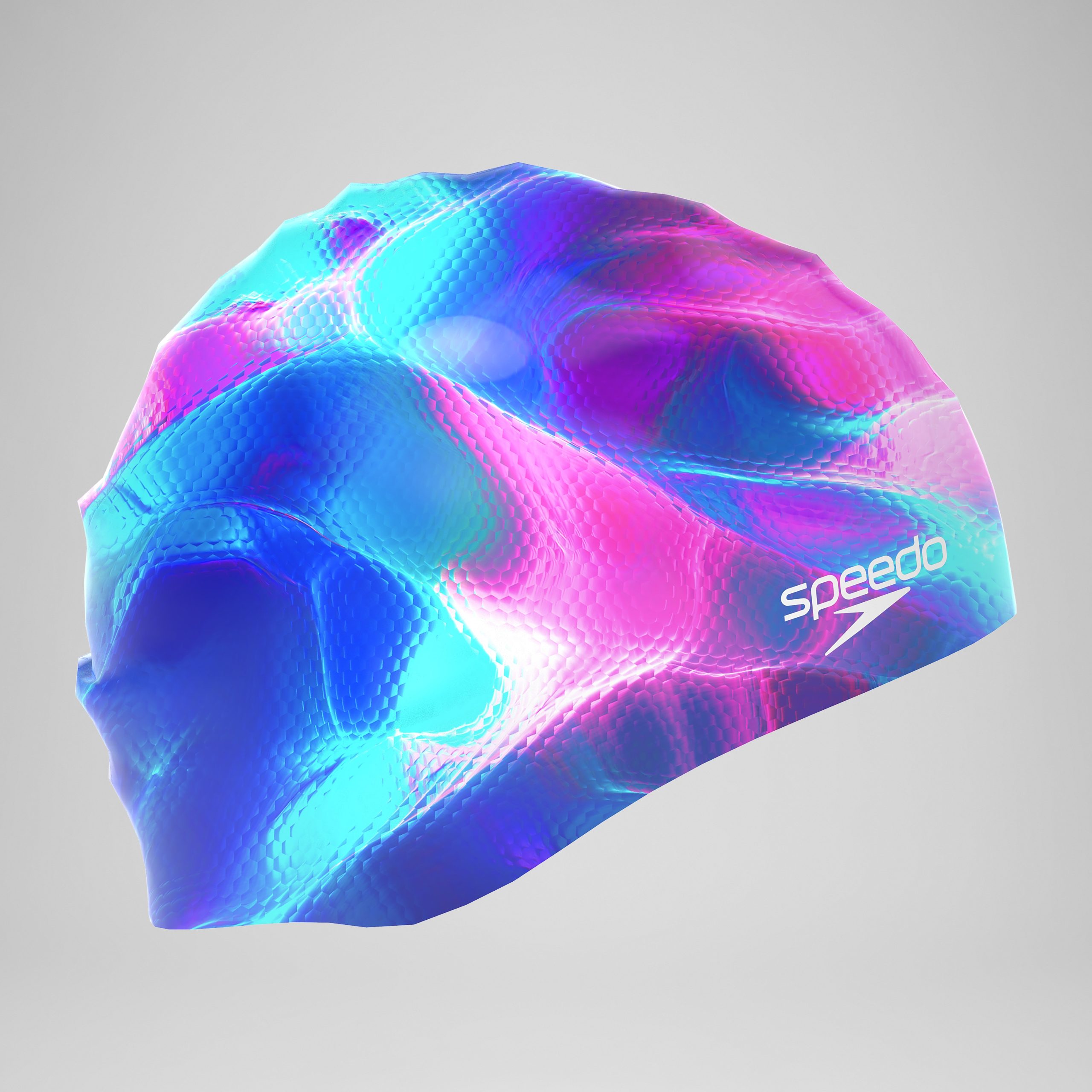 Adult Printed Silicone One Cap Blue - Image 2