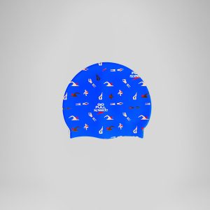 Adult Silicone Printed Cap Blue