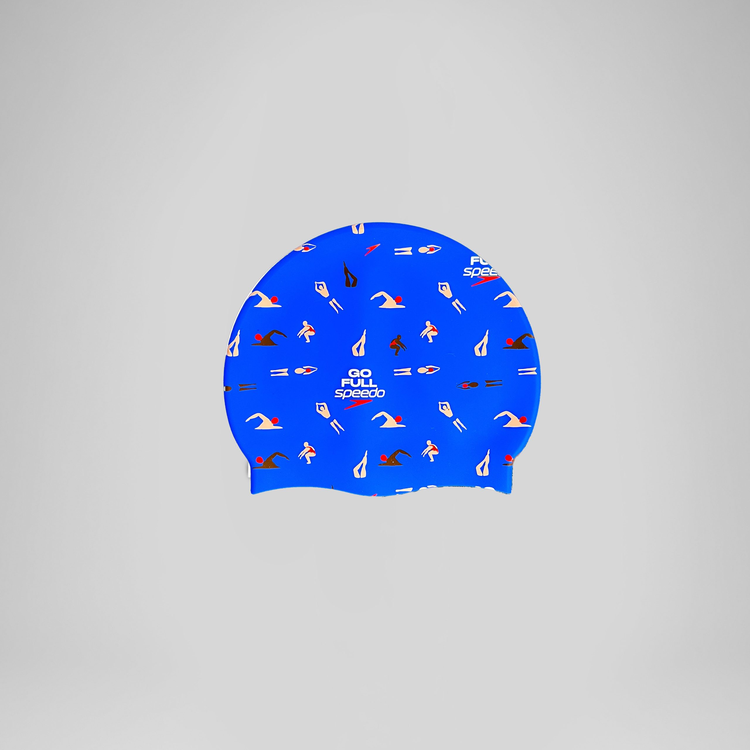 Adult Silicone Printed Cap Blue