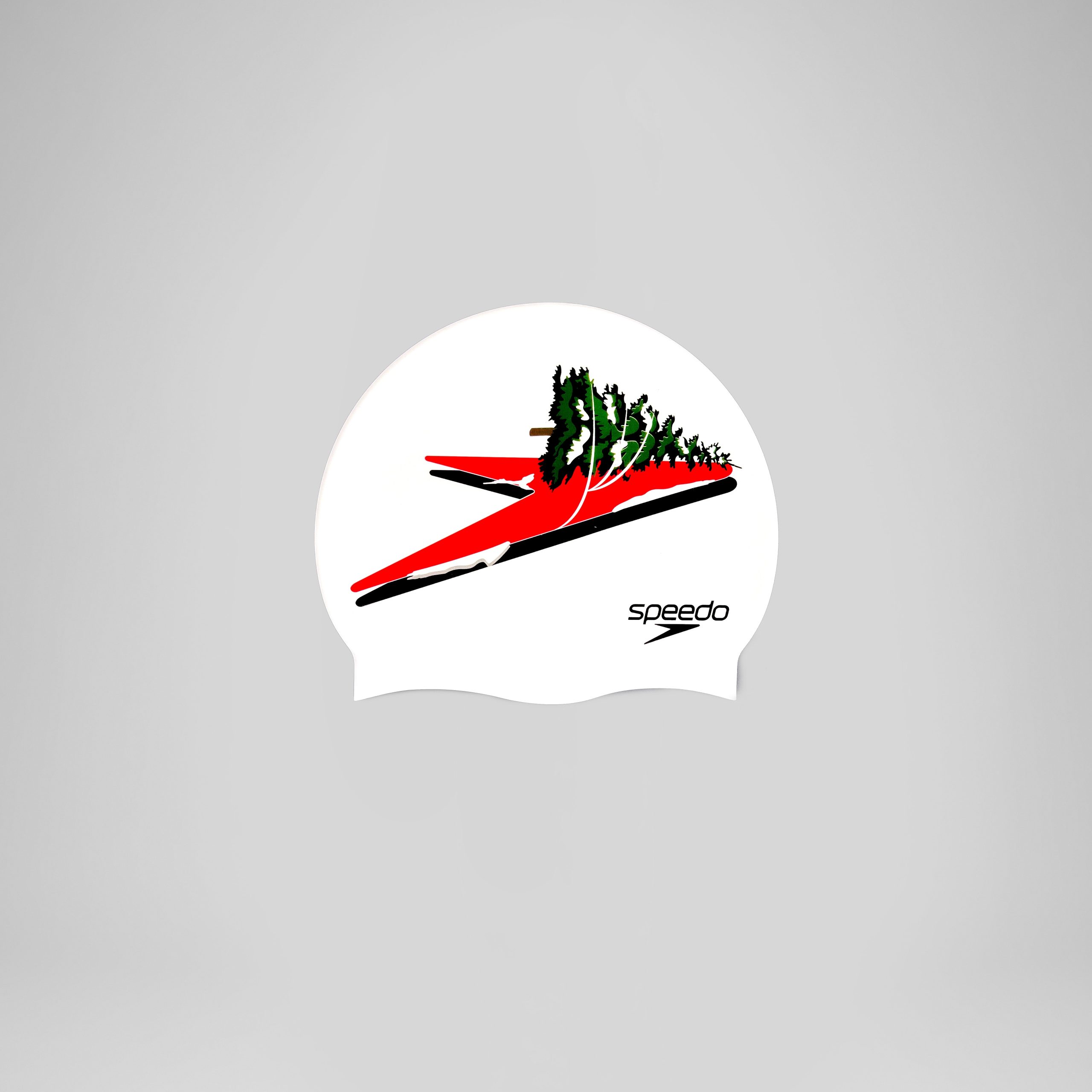 Unisex Printed Silicone Cap Red/Green