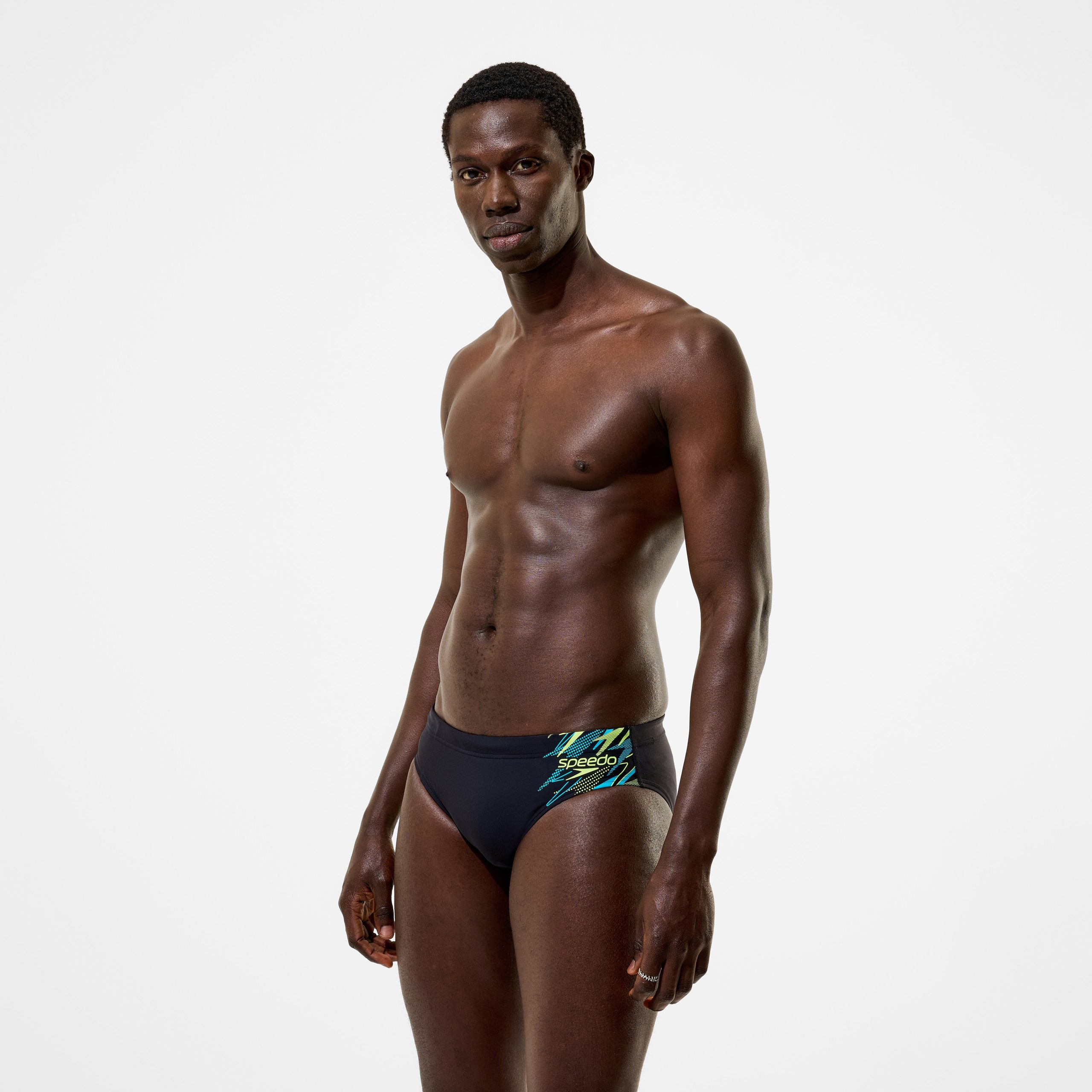 Men's Medley Logo Brief Black/Green - Image 2