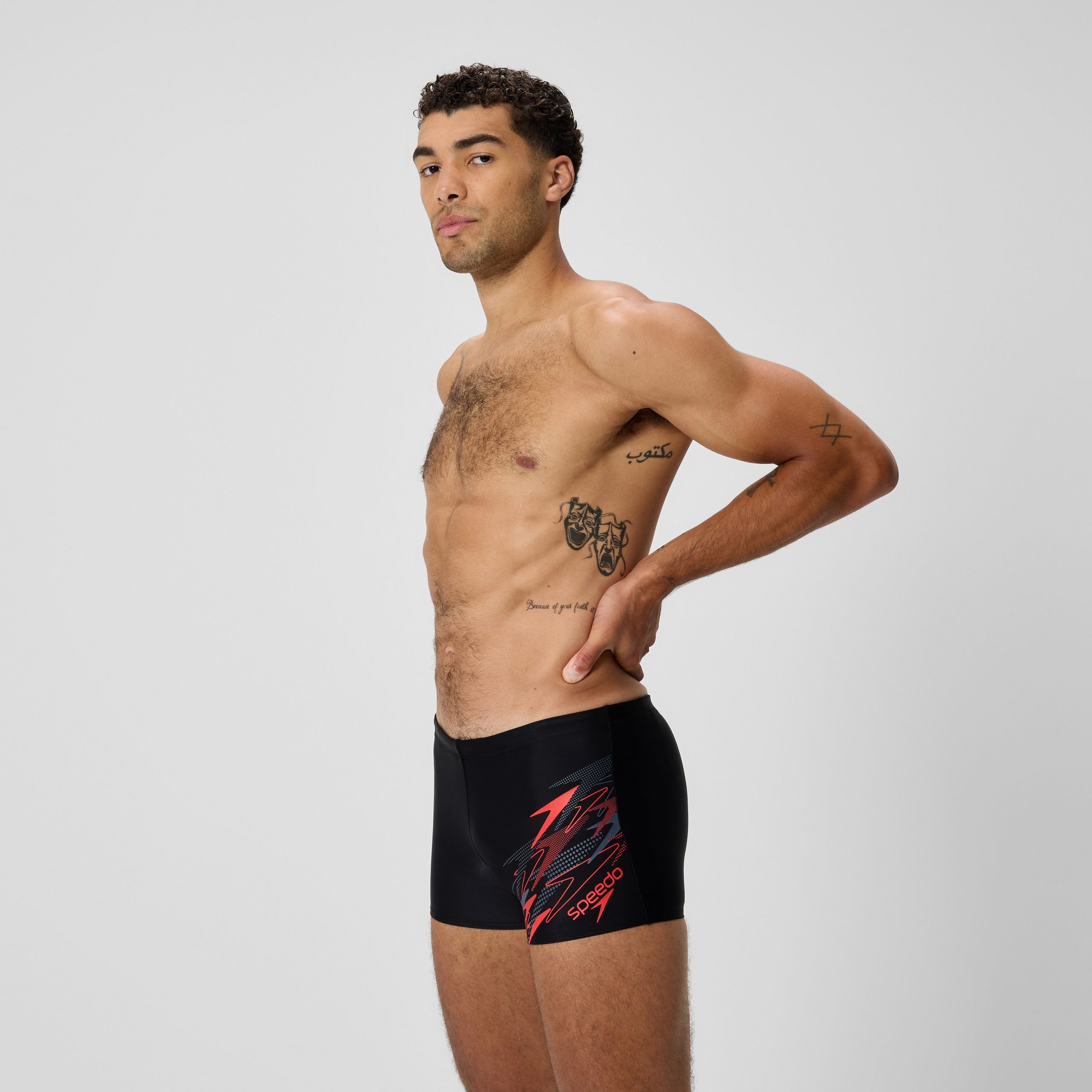 Men's Medley Logo Square Leg Black/Red - Image 2