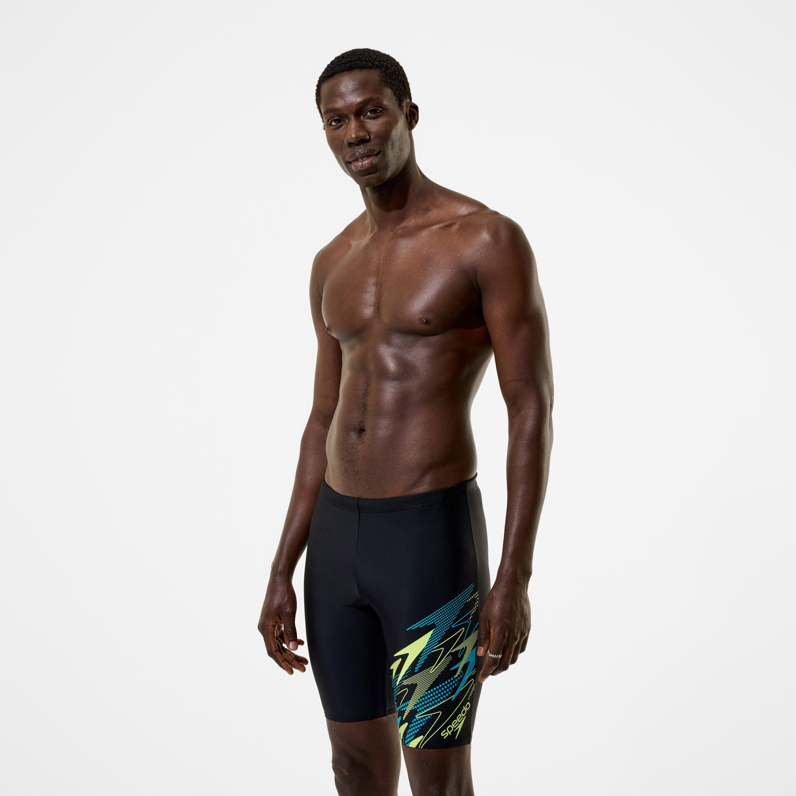 Men's Medley Logo Jammer Black/Green - Image 2