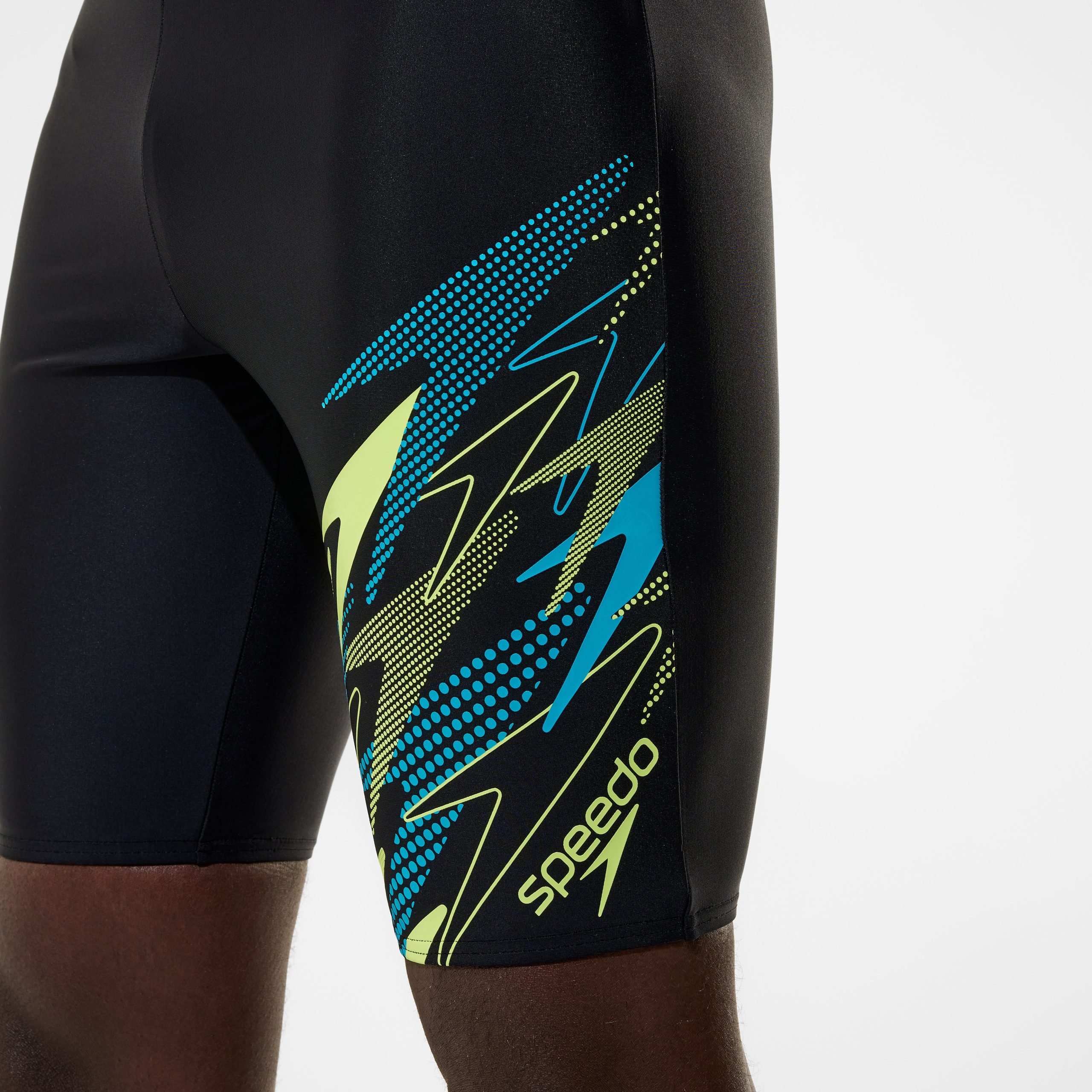 Men's Medley Logo Jammer Black/Green - Image 8