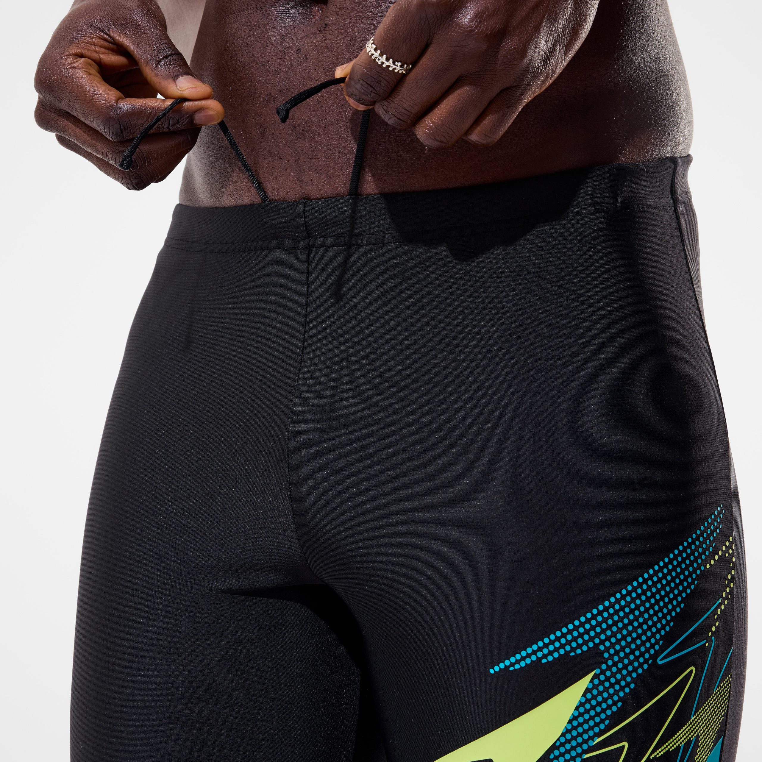 Men's Medley Logo Jammer Black/Green - Image 9