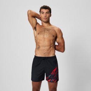 Men's Medley Logo Swim Shorts Black/Red
