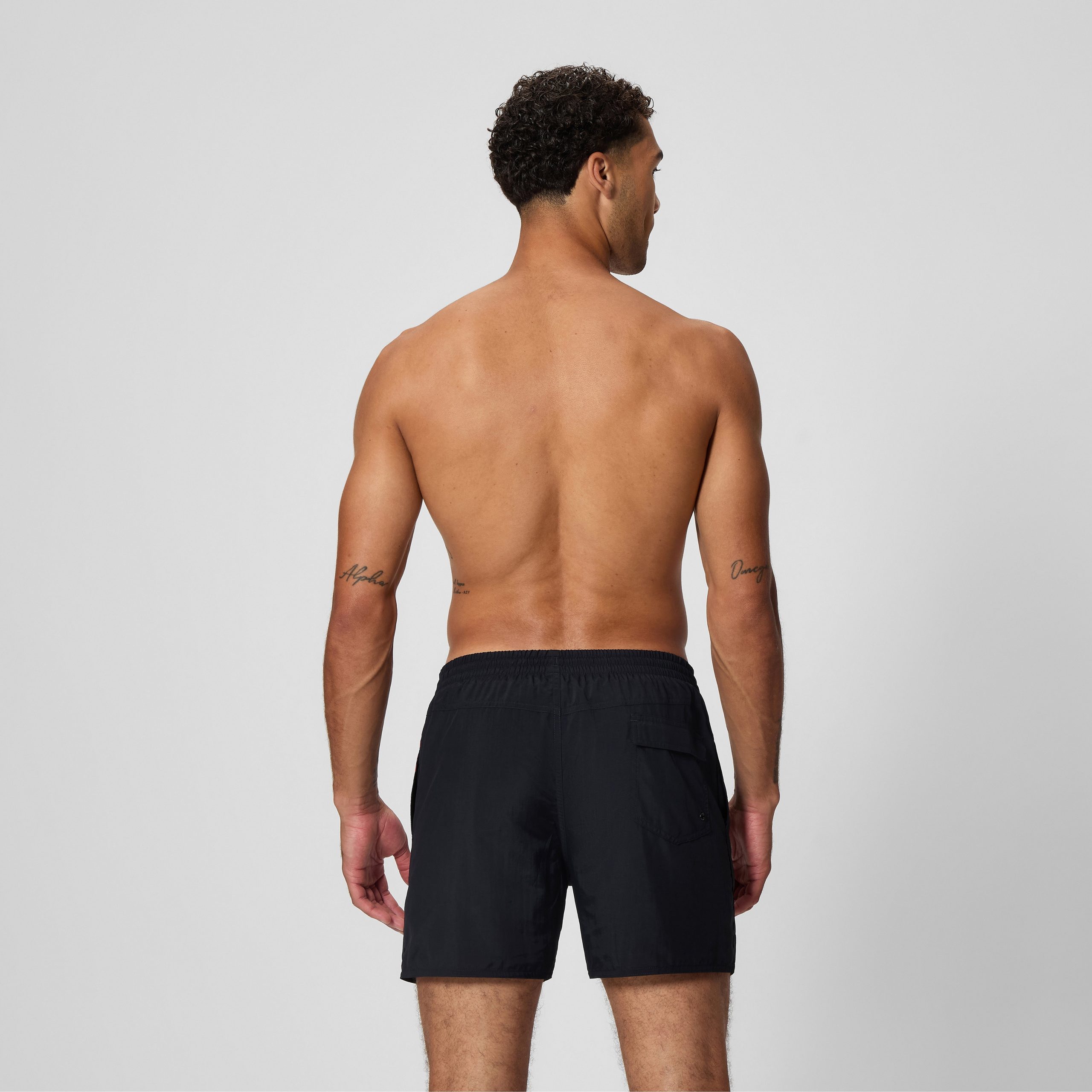 Men's Medley Logo Swim Shorts Black/Red - Image 3