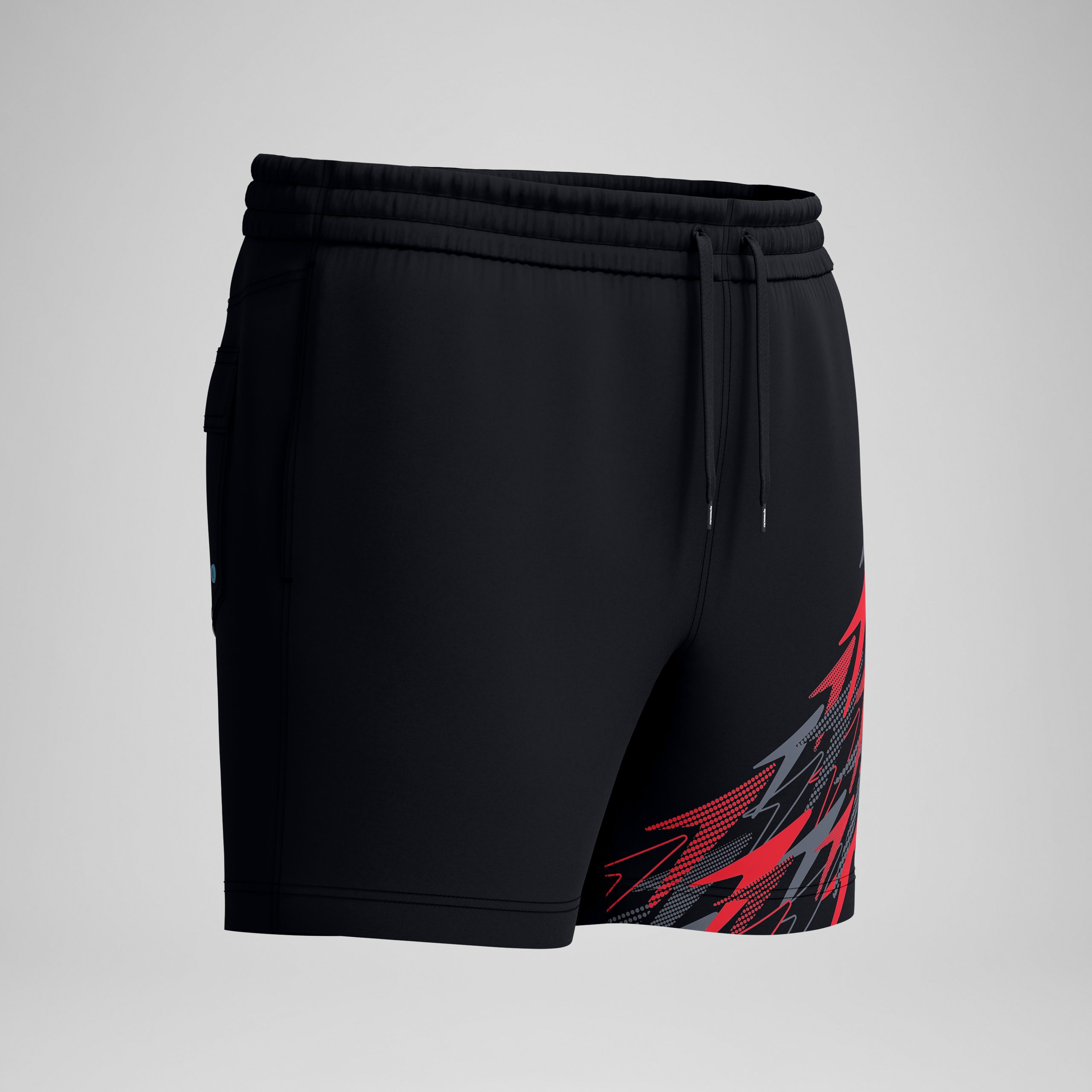 Men's Medley Logo Swim Shorts Black/Red - Image 5