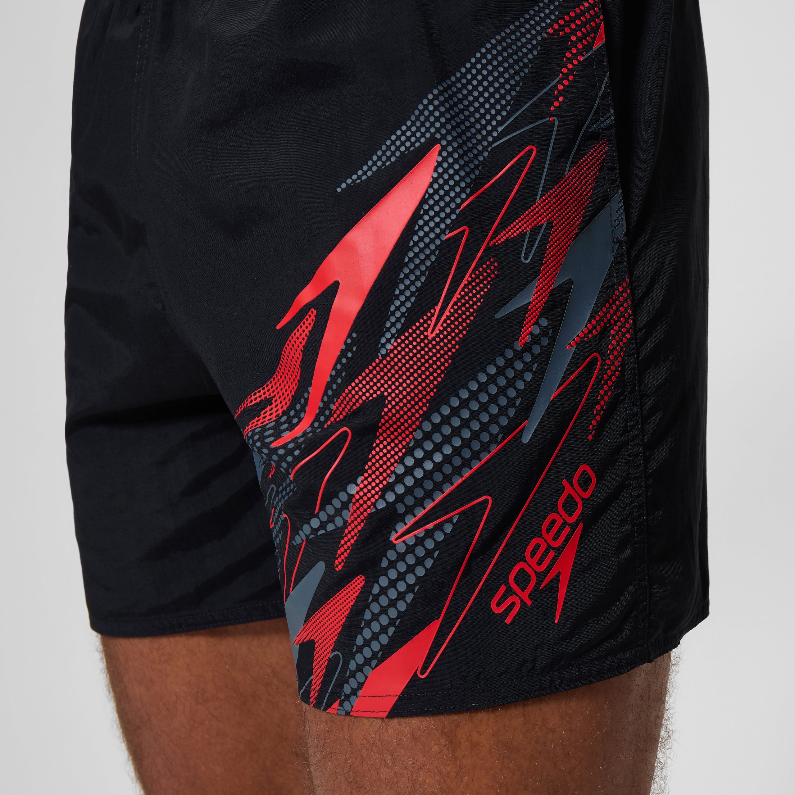 Men's Medley Logo Swim Shorts Black/Red - Image 9