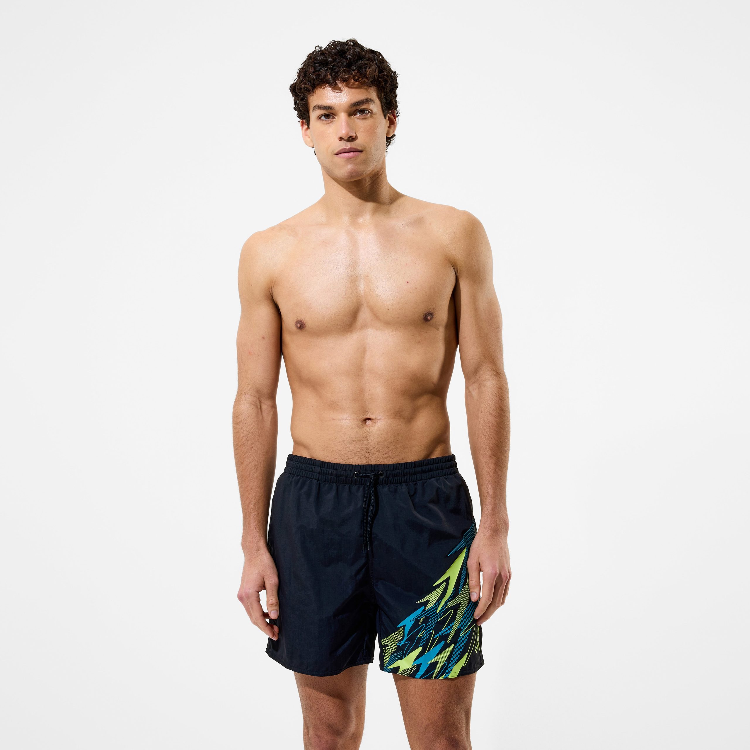 Men's Medley Logo Swim Shorts Black/Green - Image 2