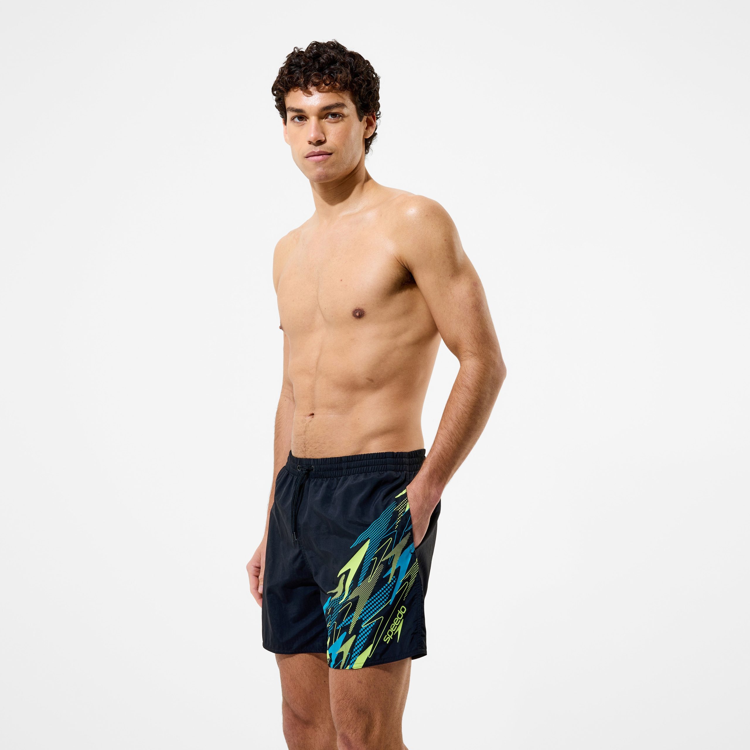 Men's Medley Logo Swim Shorts Black/Green - Image 3