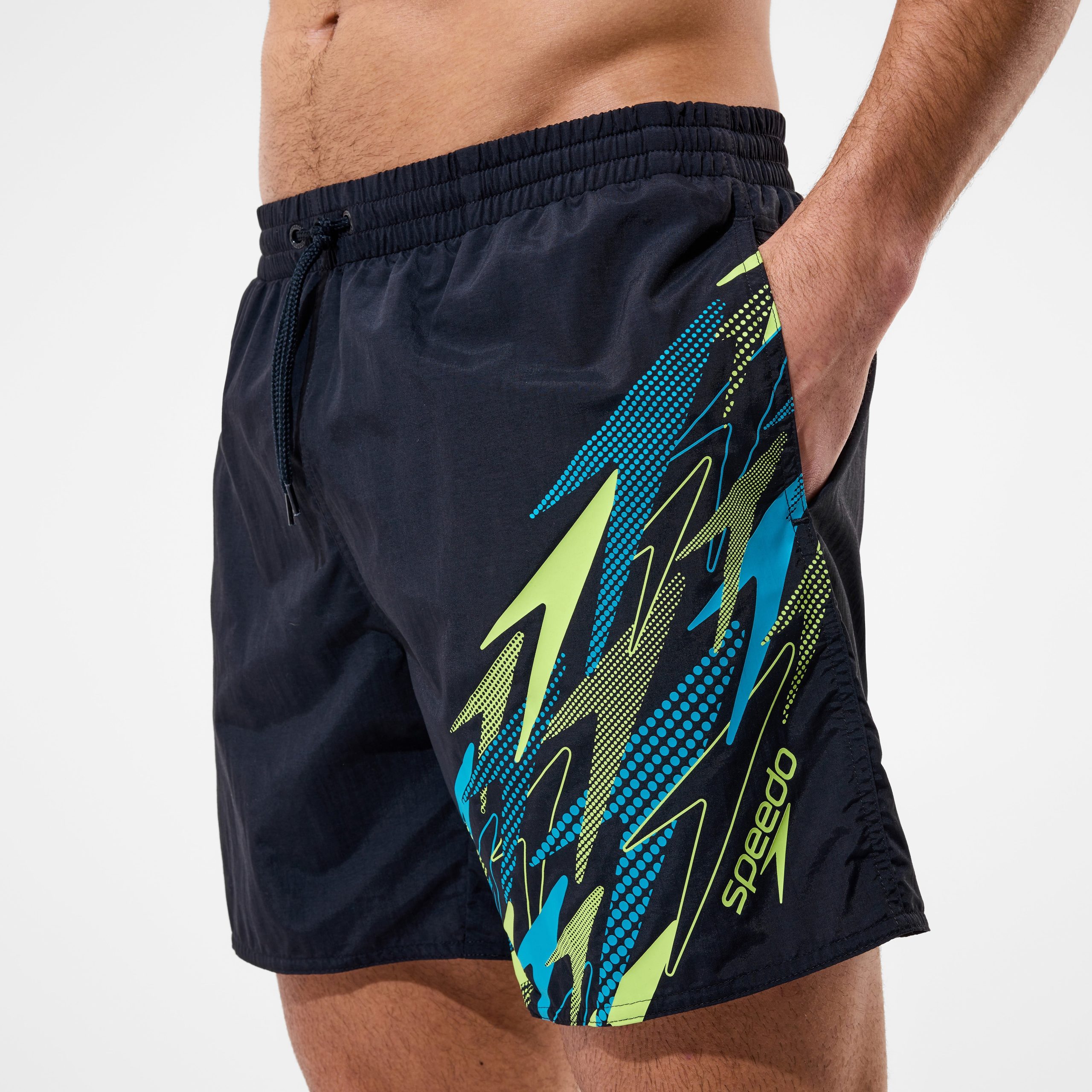 Men's Medley Logo Swim Shorts Black/Green - Image 10