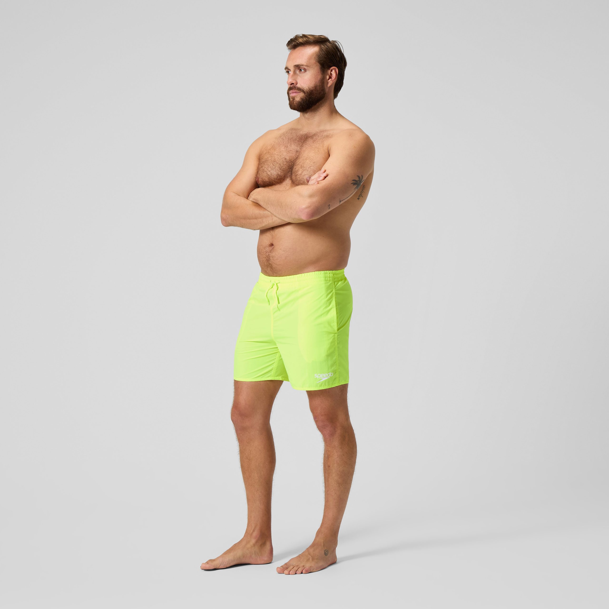 Men's Essential Watershort Swim Trunks Black/Yellow