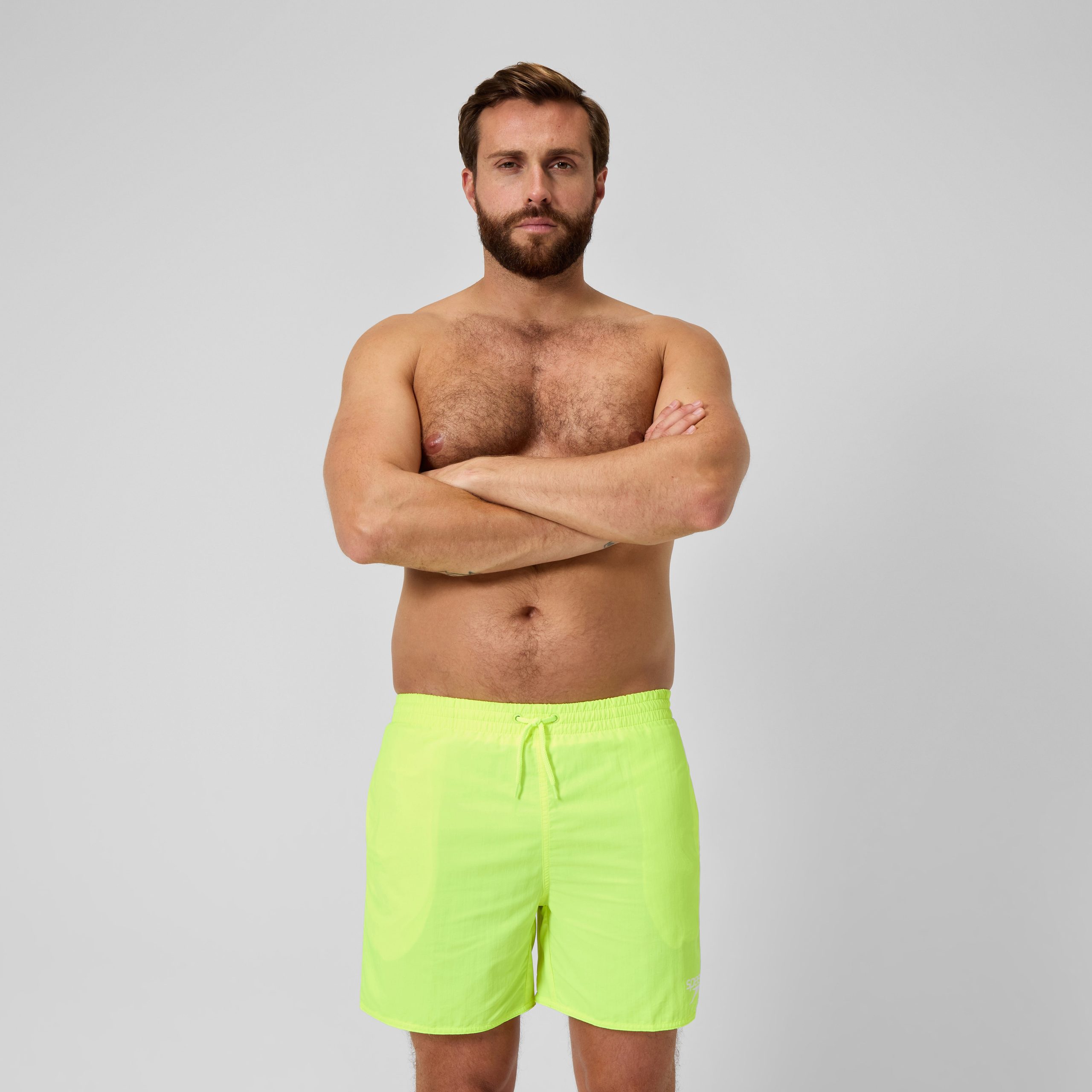 Men's Essential Watershort Swim Trunks Black/Yellow - Image 2