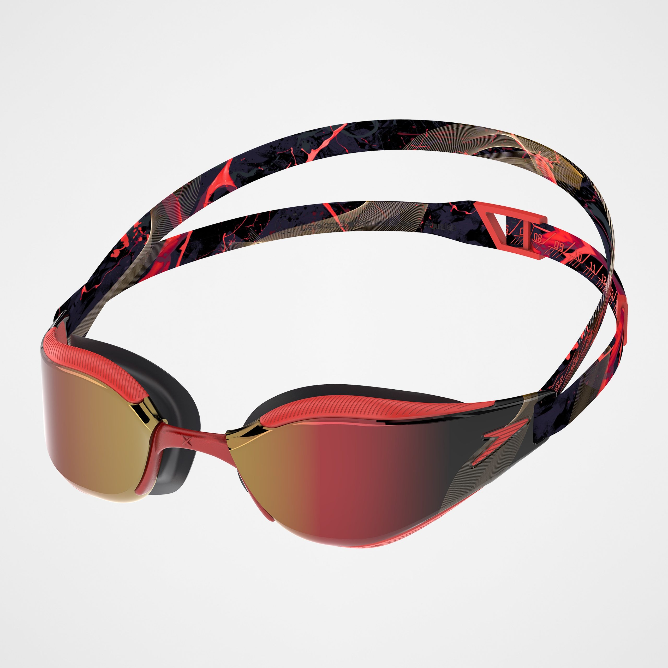 Adult Fastskin Hyper Elite Mirror Goggles Smoke/Red