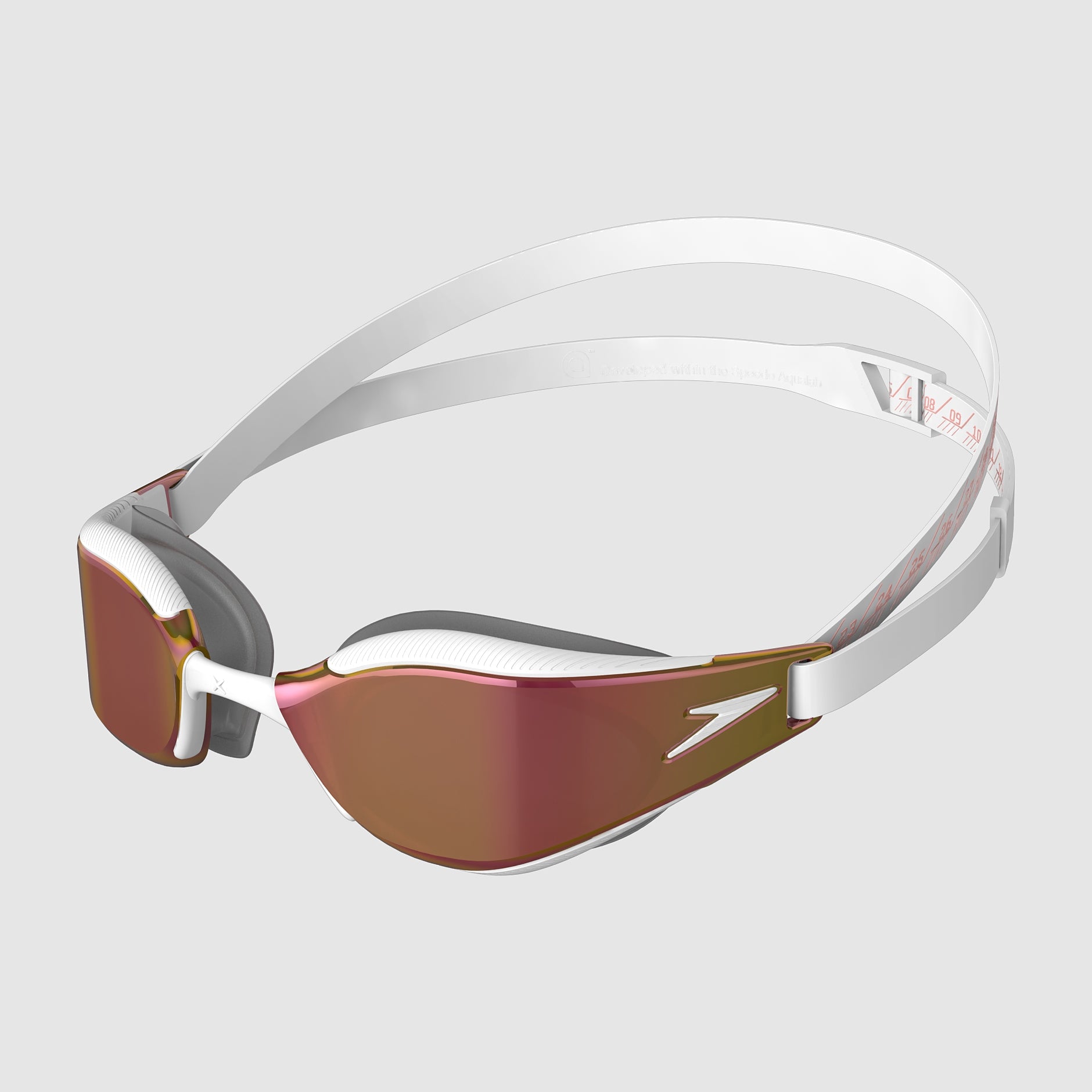 Adult Fastskin Hyper Elite Mirrored Goggles White/Rose Gold - Image 3