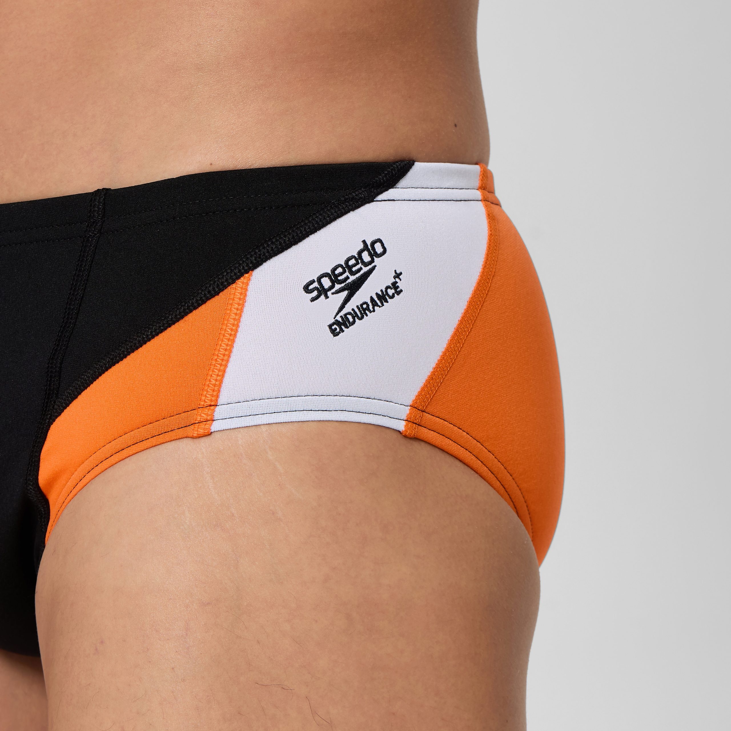 Men's Edge Splice Brief Orange - Image 4