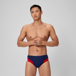Men's Edge Splice Brief Navy/Red