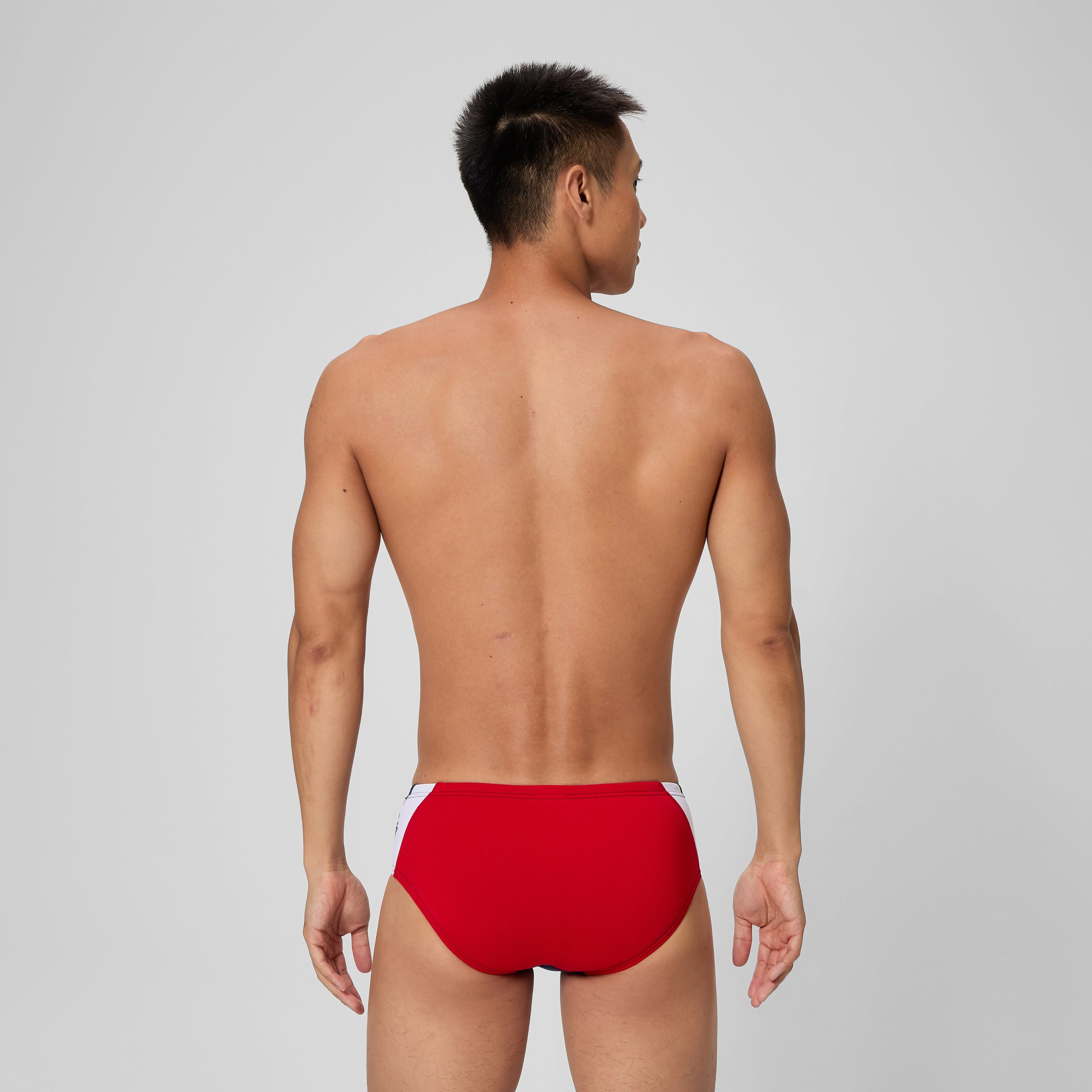 Men's Edge Splice Brief Navy/Red - Image 3