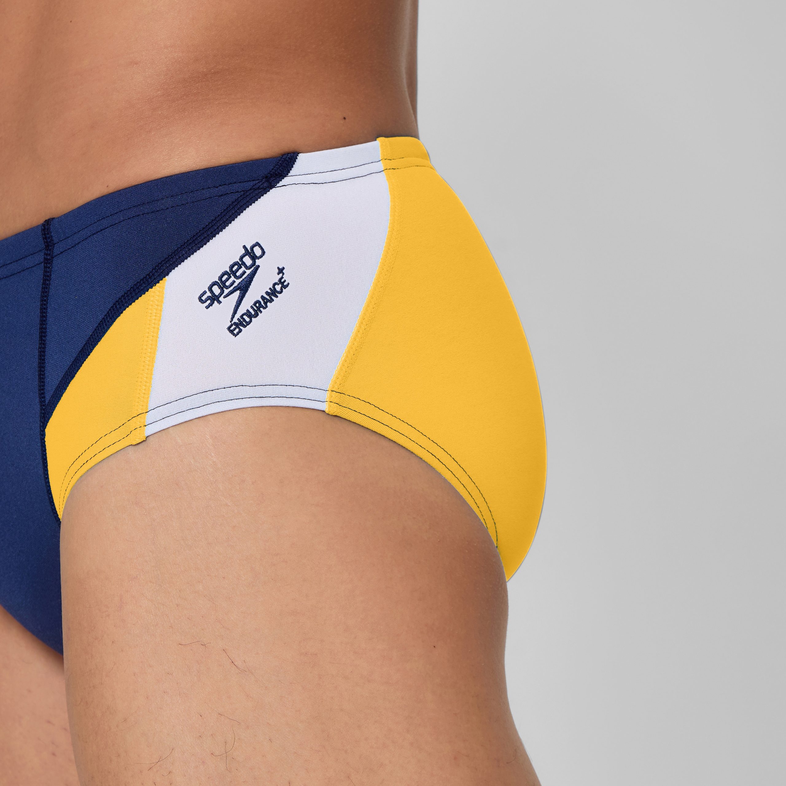Men's Edge Splice Brief Navy/Gold - Image 4