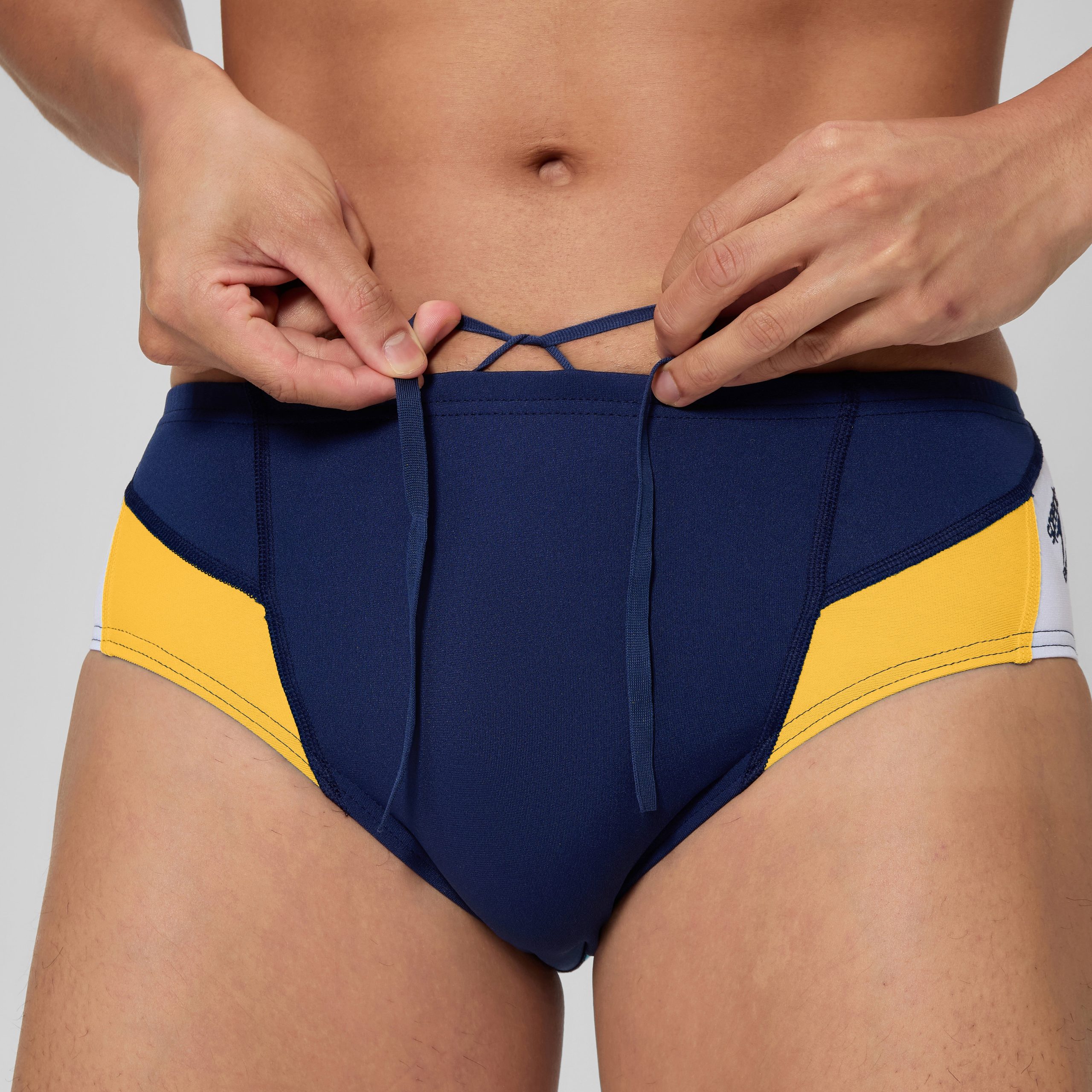 Men's Edge Splice Brief Navy/Gold - Image 5