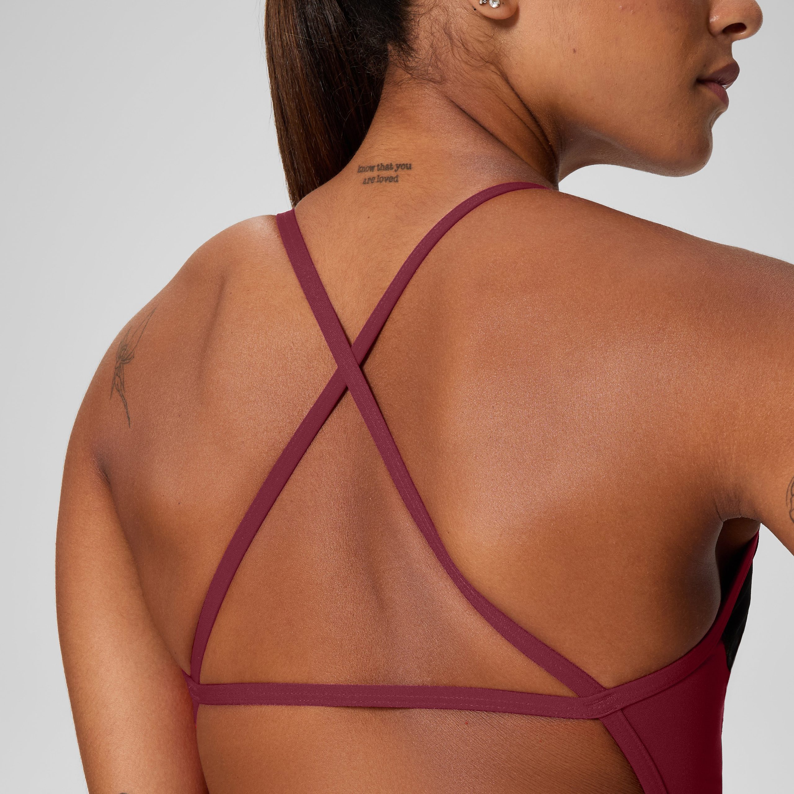 Women's Edge Splice Crossback One Piece Black - Image 4