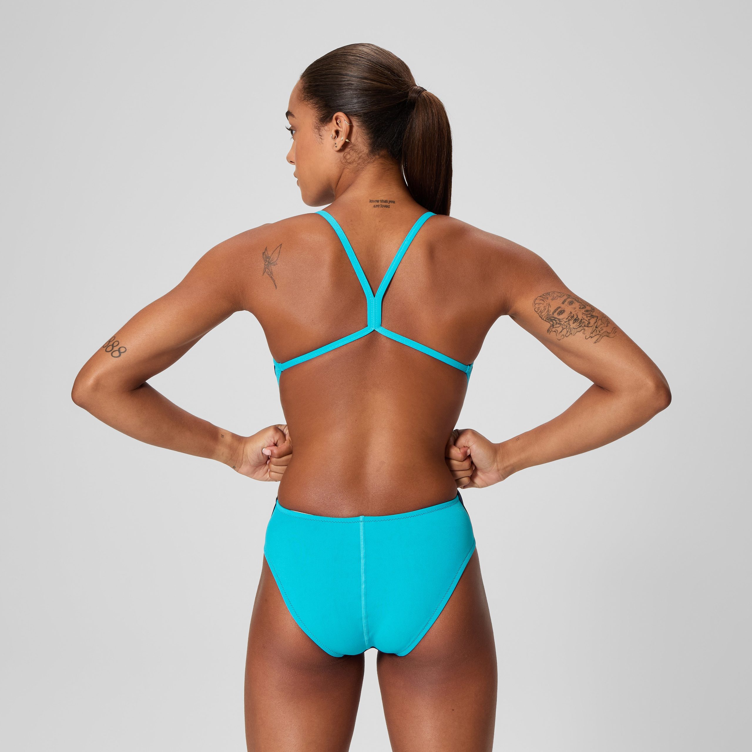 Women's Edge Splice One Back One Piece Navy/Blue - Image 3