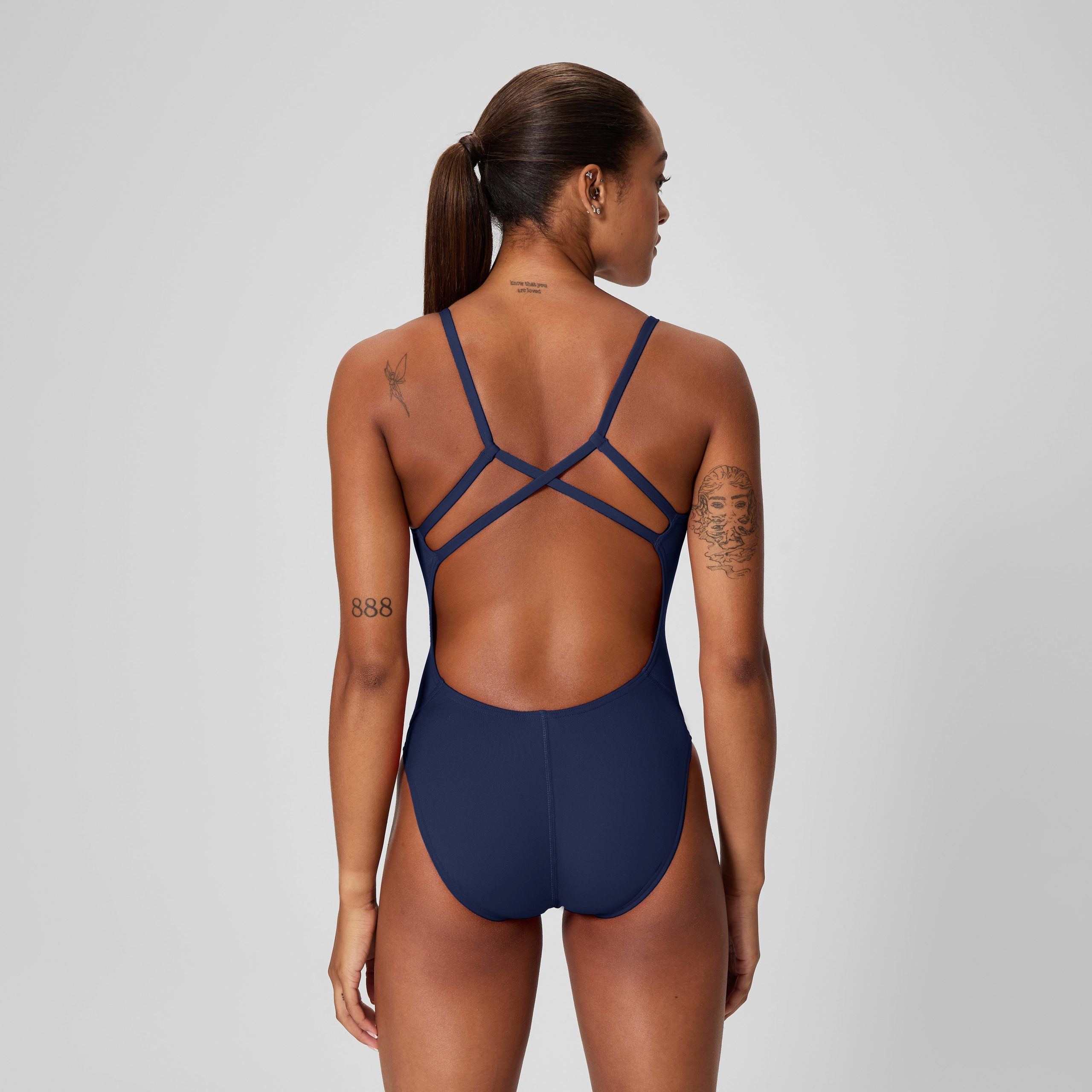 Women's Endurance+ Strappy One Piece Navy - Image 3