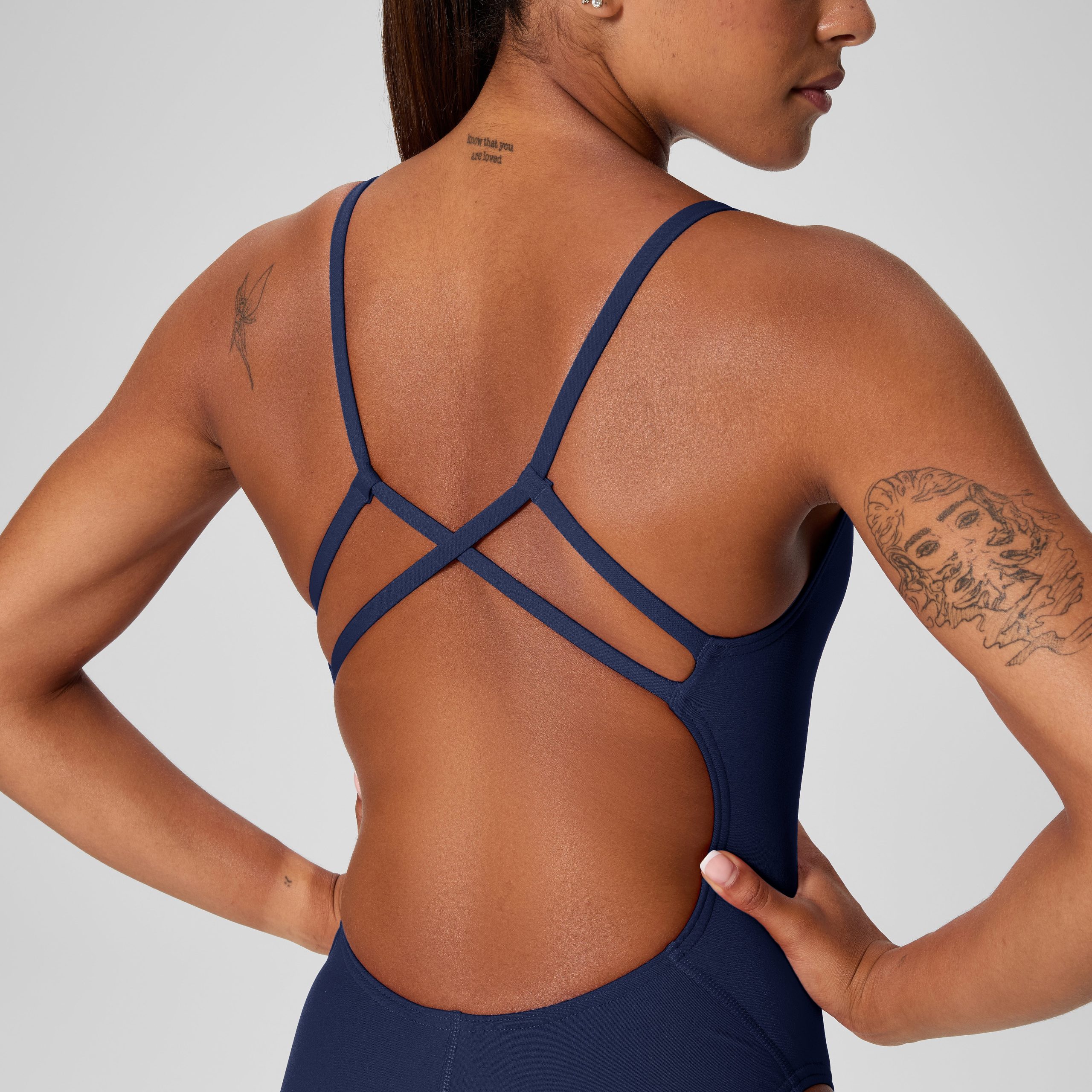 Women's Endurance+ Strappy One Piece Navy - Image 4
