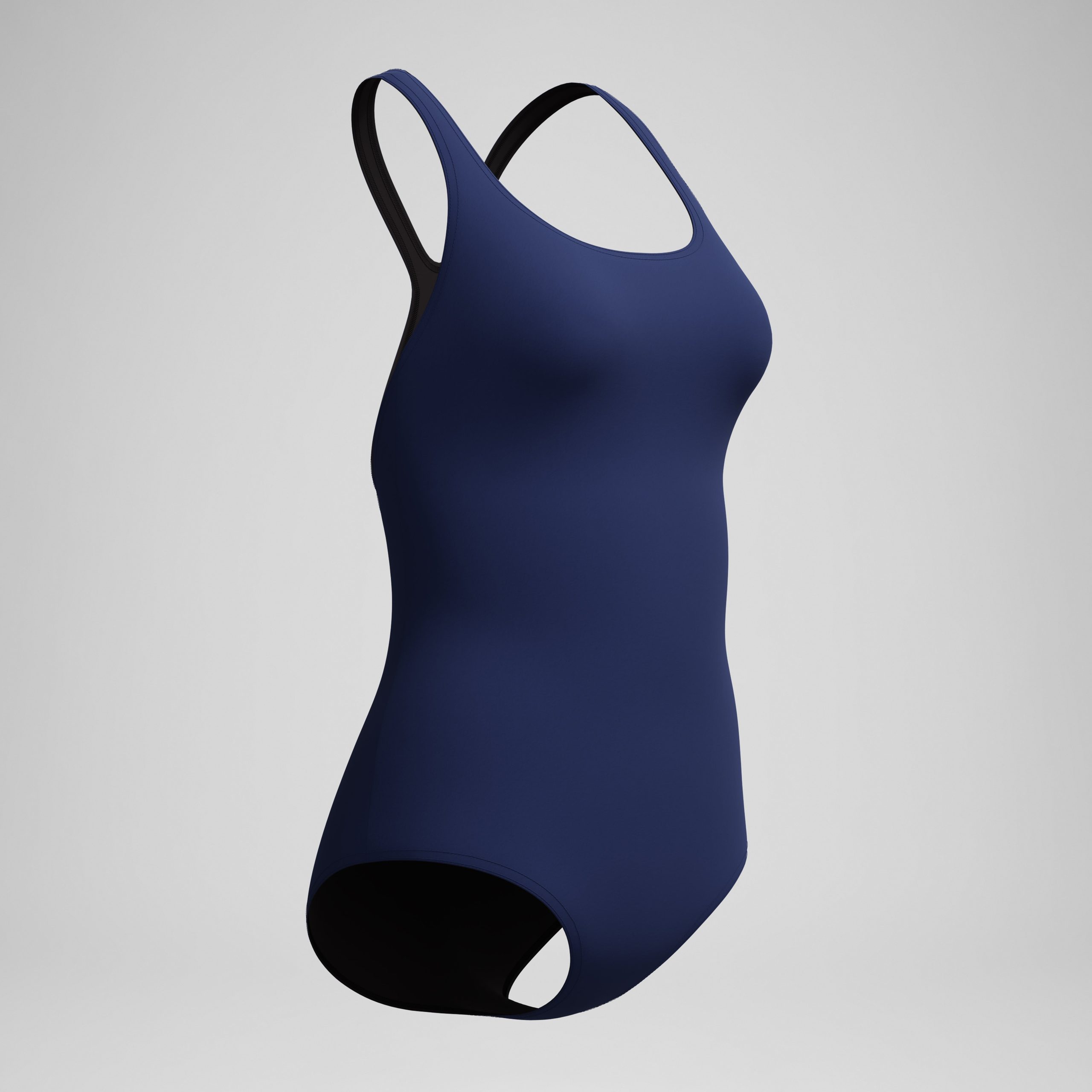 Women's Moderate Ultraback Long One Piece Navy - Image 3