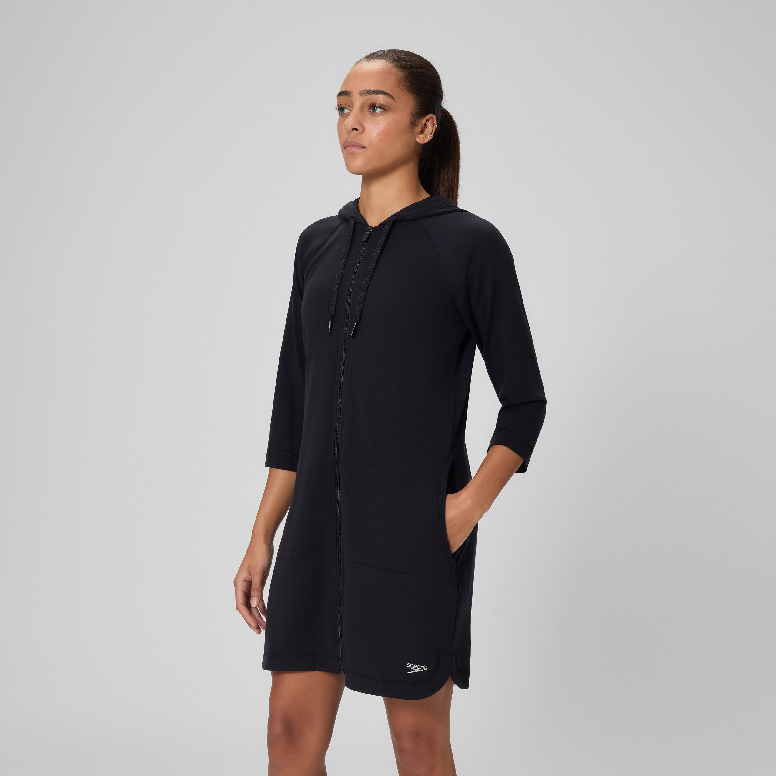 Women's Aquatic Fitness Robe Black - Image 2