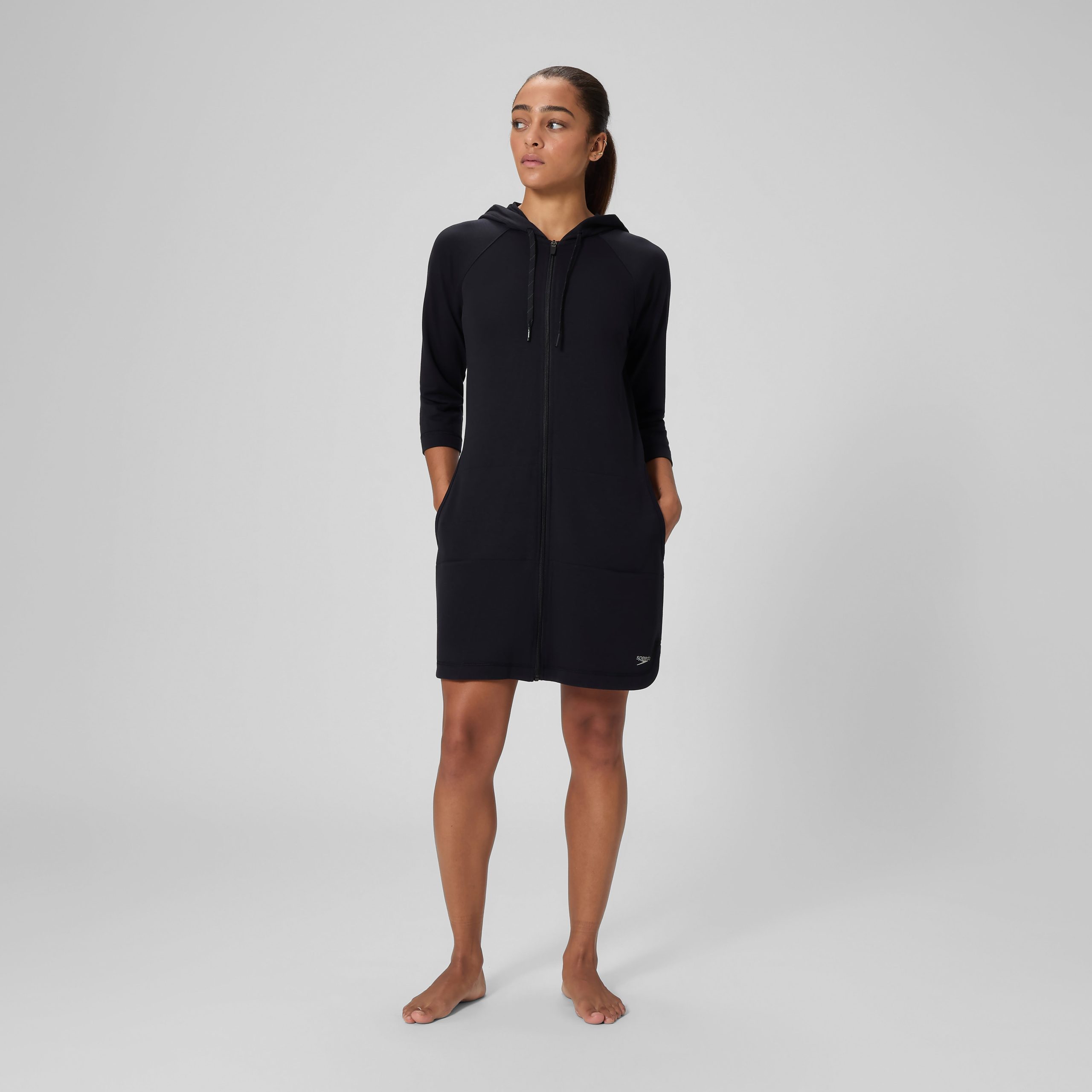 Women's Aquatic Fitness Robe Black - Image 4