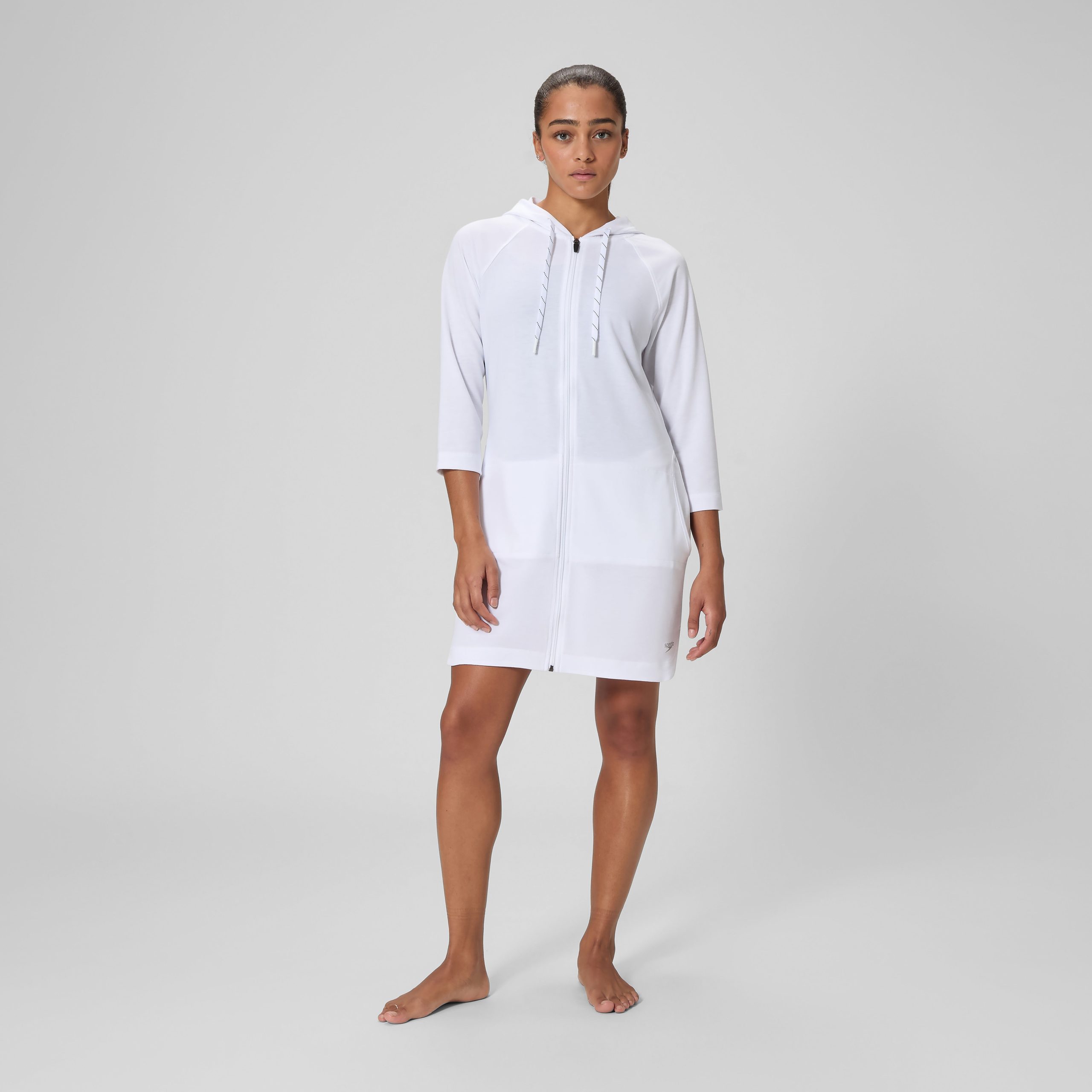Women's Aquatic Fitness Robe White - Image 4
