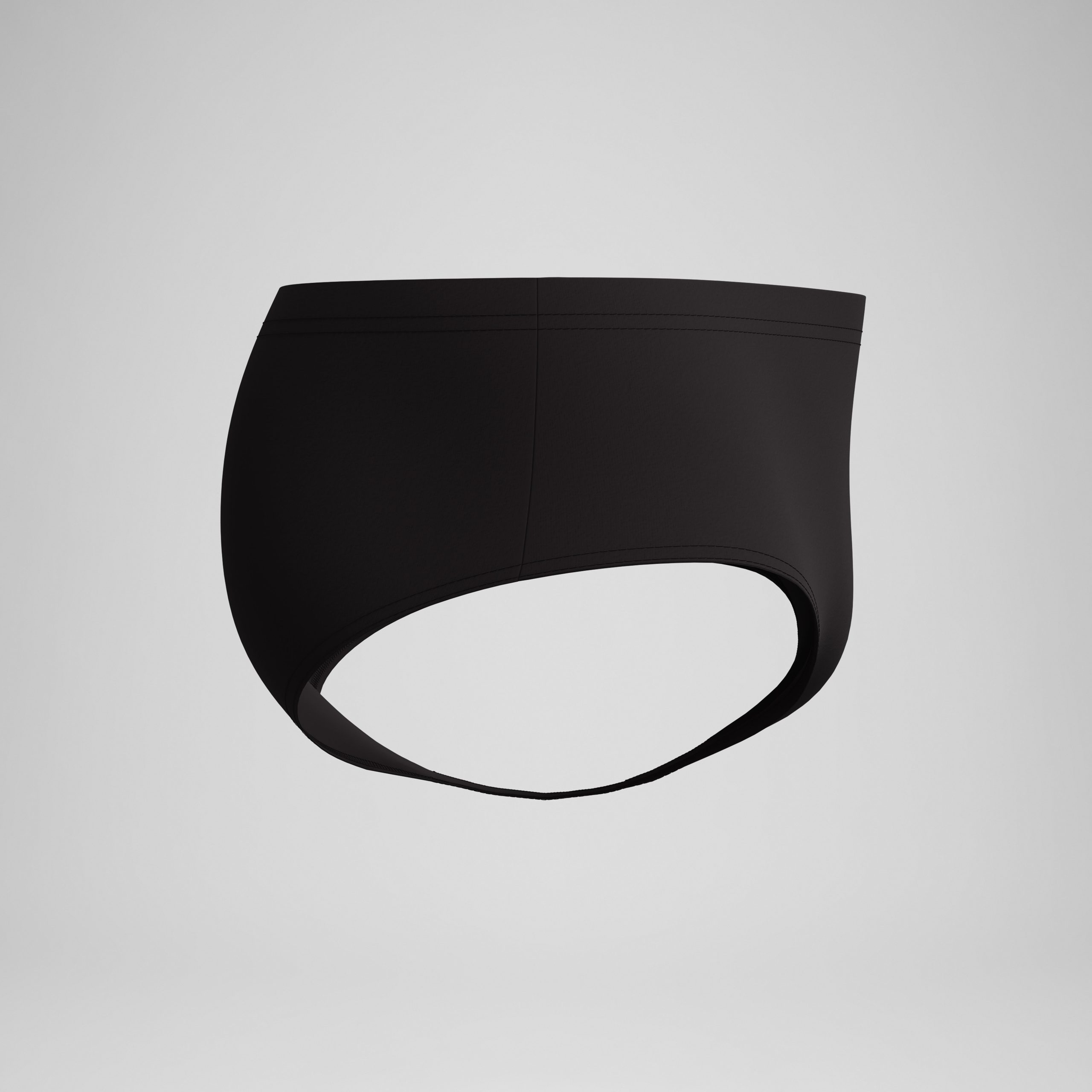 Men's Solid Dive Swim Bottom Black - Image 6