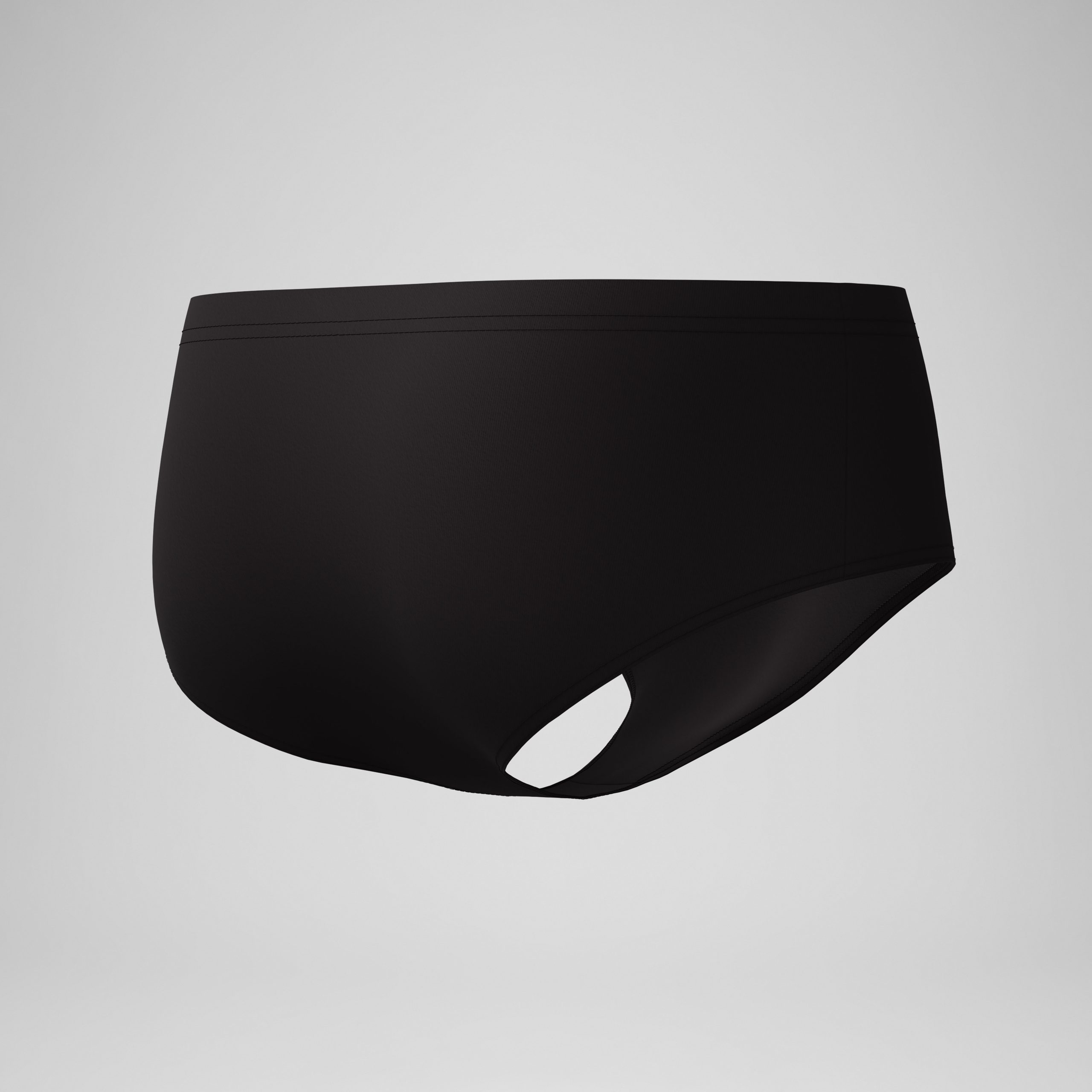 Men's Solid Dive Swim Bottom Black - Image 7