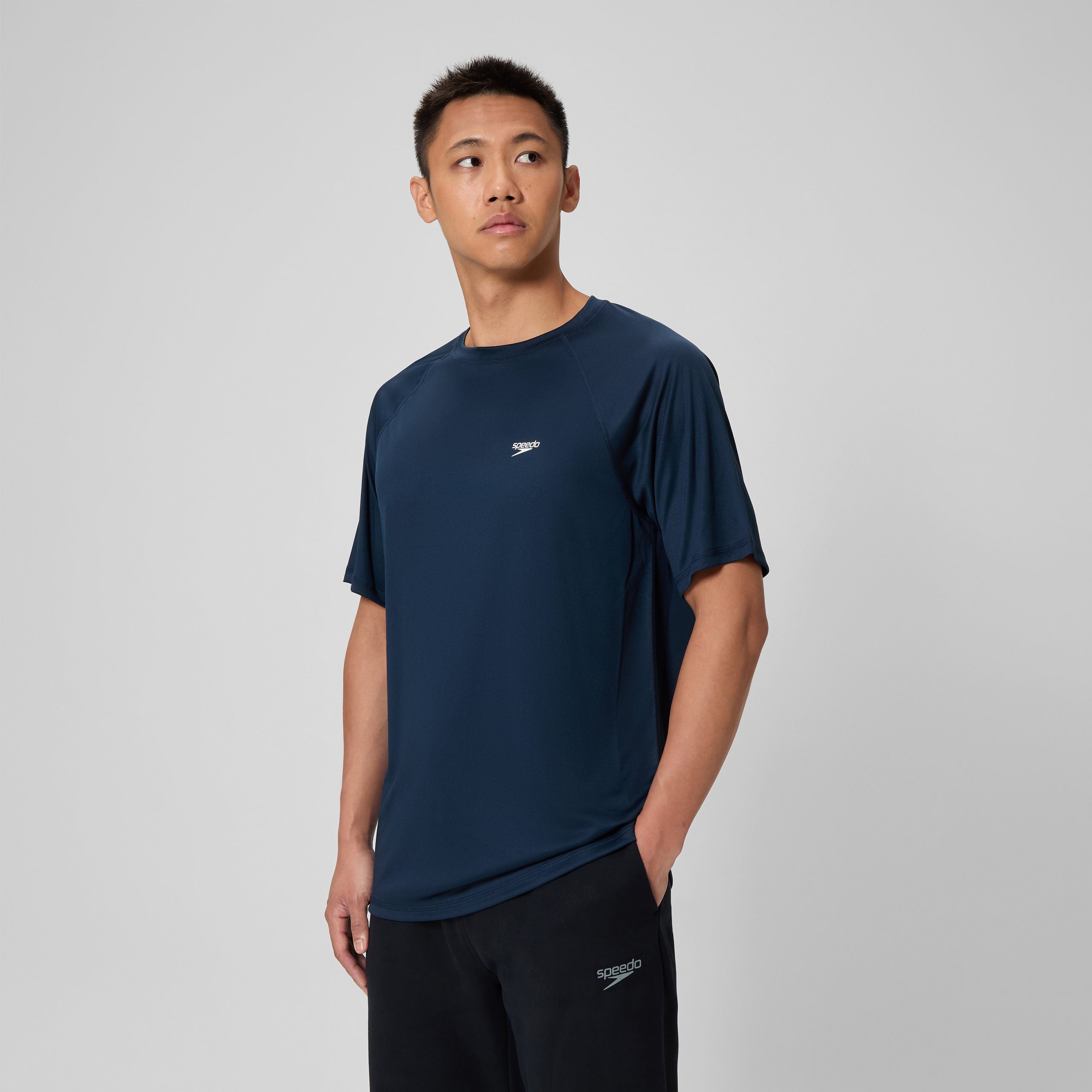 Men's Easy Short Sleeve Rashguard Navy - Image 2