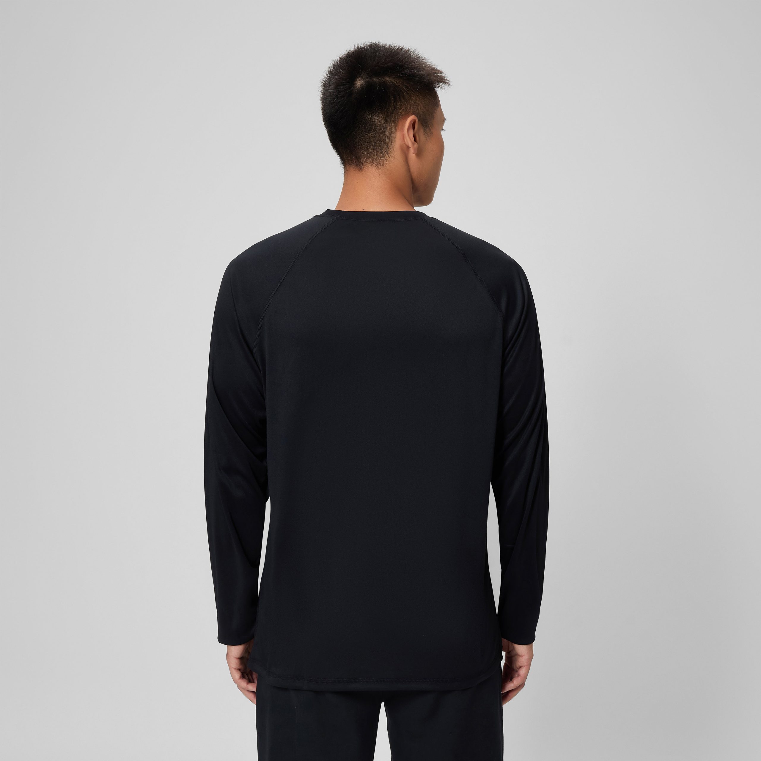 Men's Easy Long Sleeve Rashguard Black - Image 3