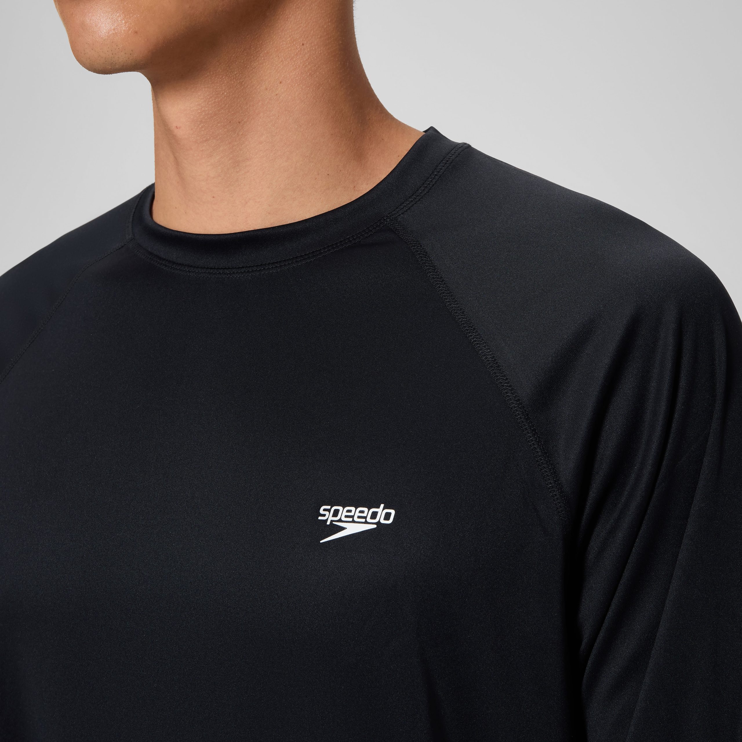Men's Easy Long Sleeve Rashguard Black - Image 5