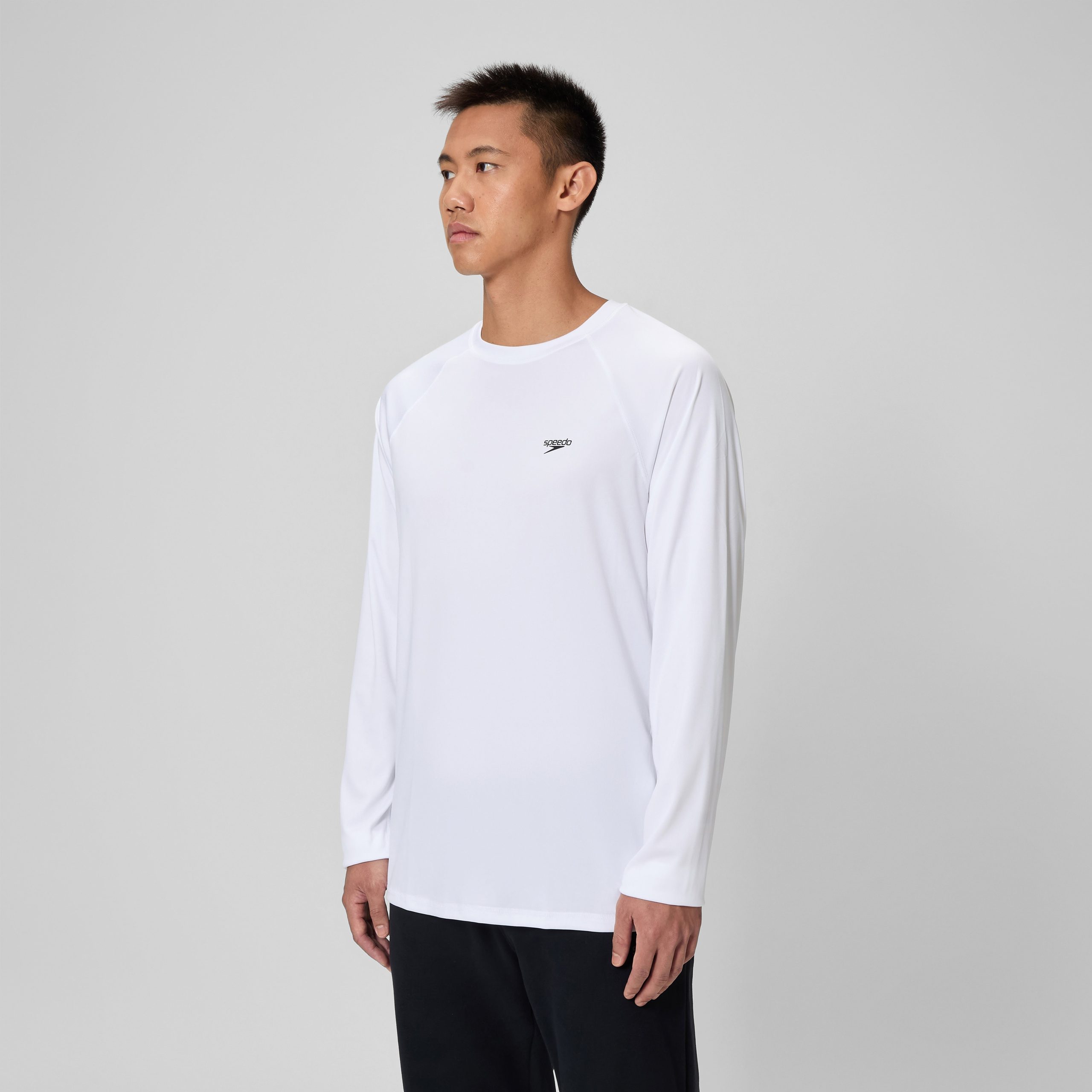 Men's Easy Long Sleeve Rashguard White - Image 2