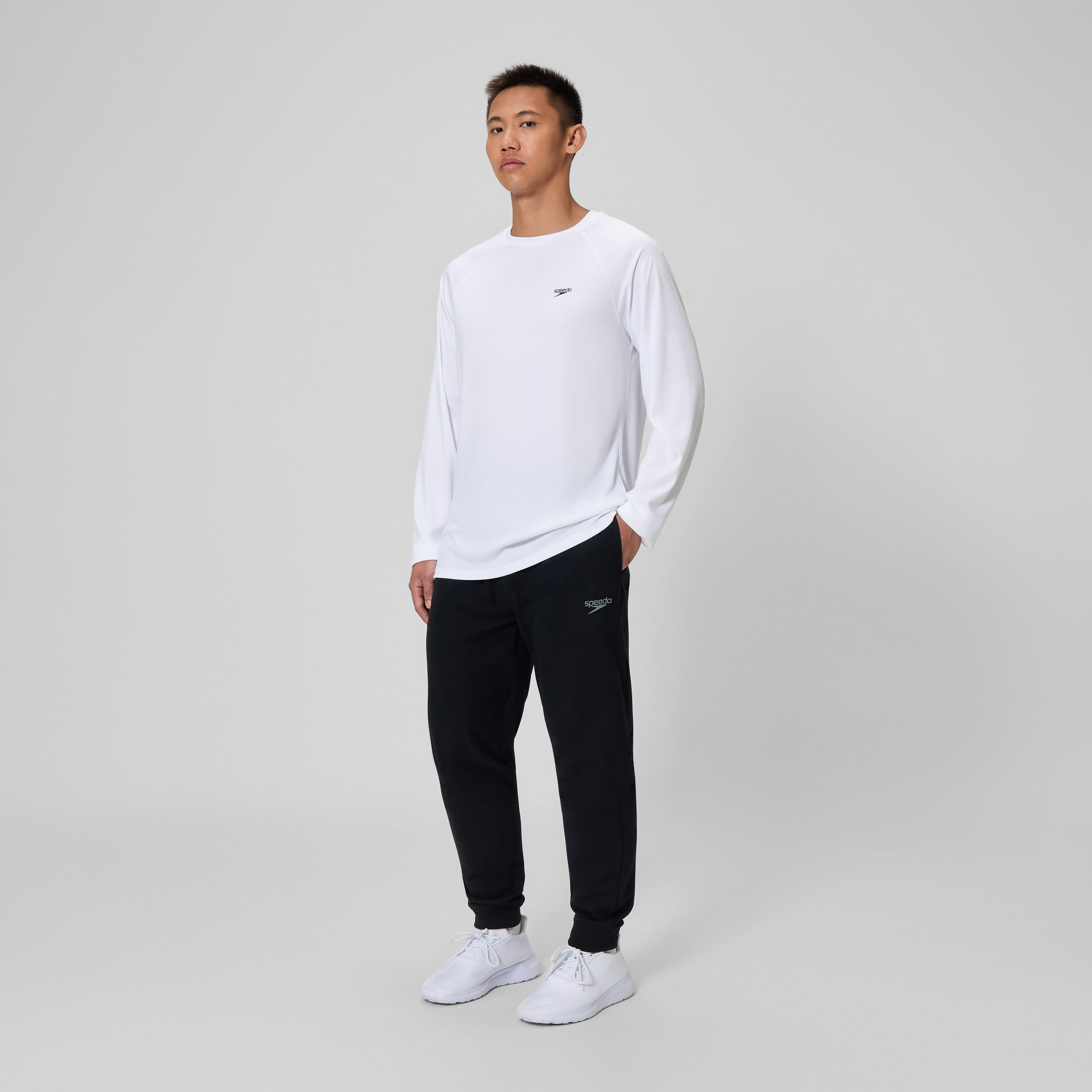 Men's Easy Long Sleeve Rashguard White - Image 4