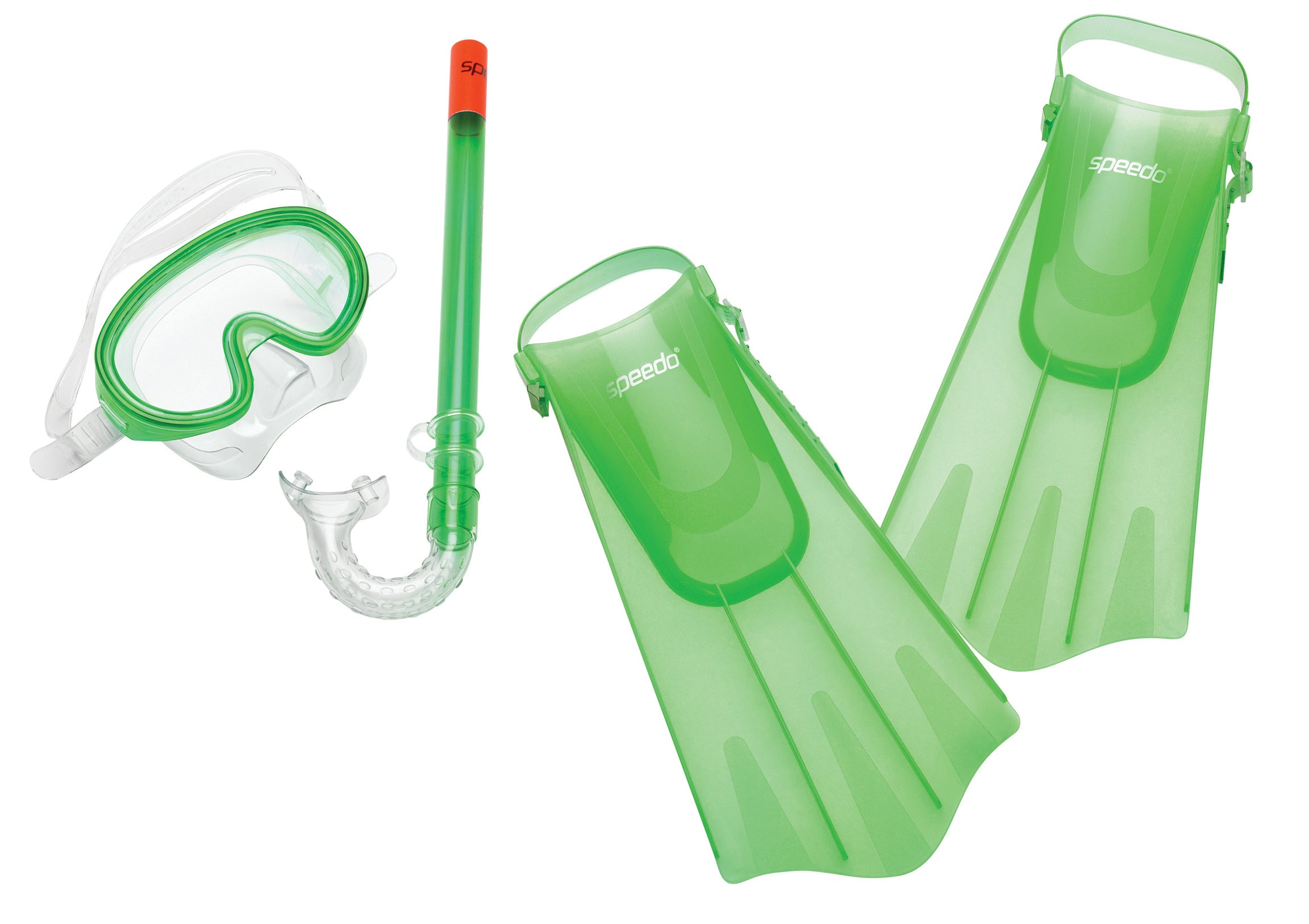 Kids Aqua Quest Mask. Snorkel & Fin Set Green